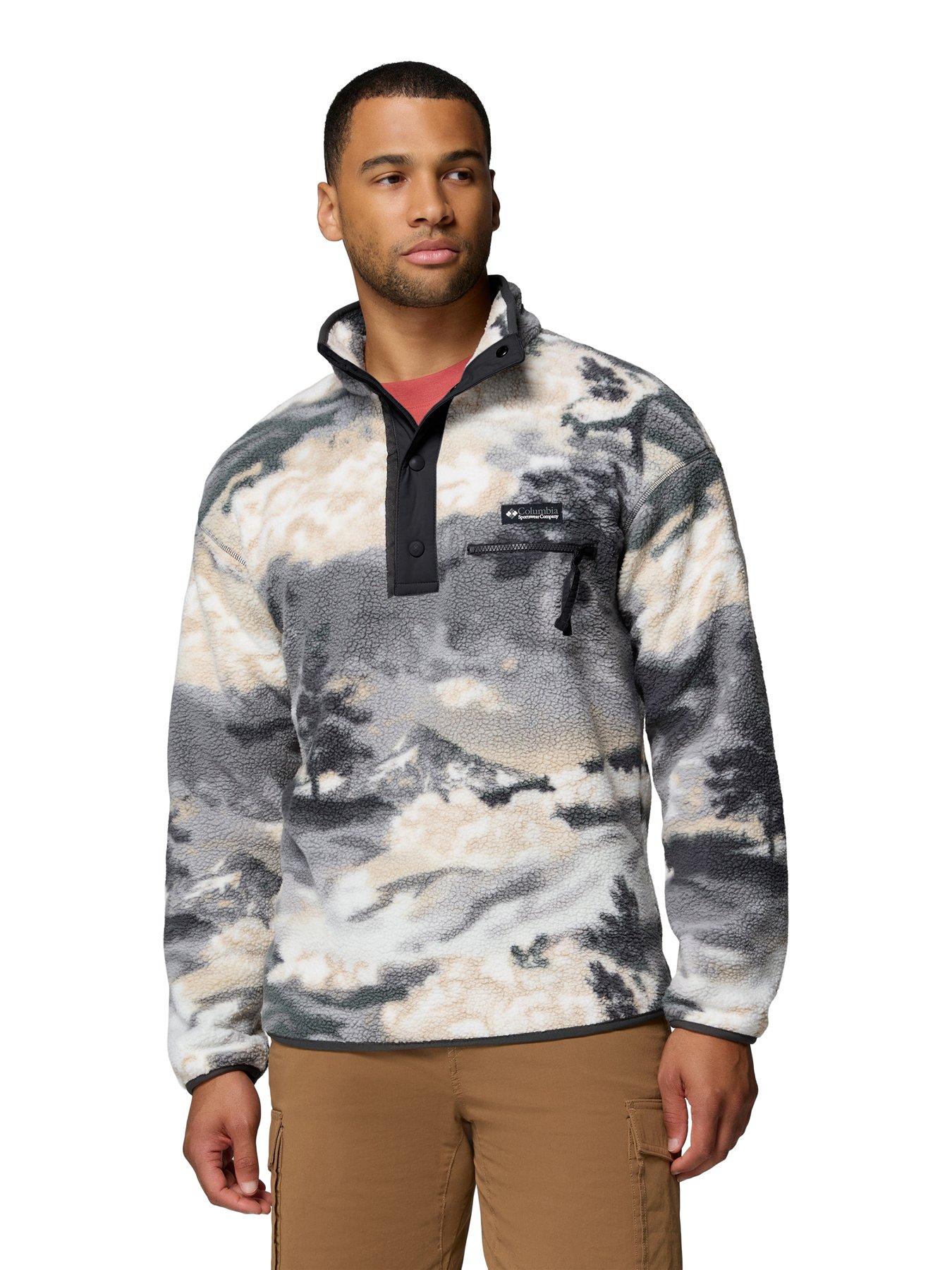 Columbia Mens Helvetia Ii Printed Half Snap Fleece - Grey