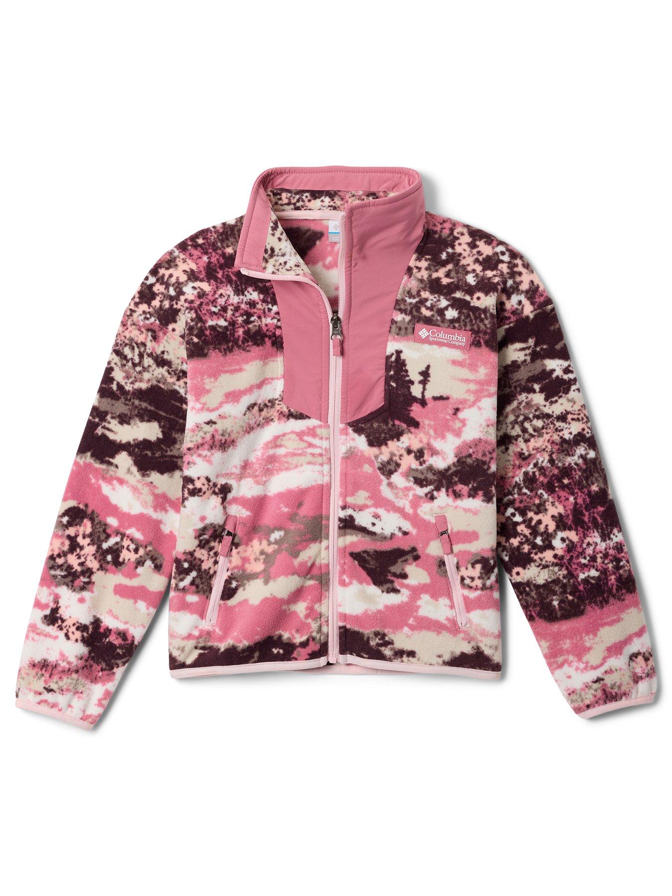 Columbia Junior Girls Sequoia Grove Printed Full Zip Fleece - Pink