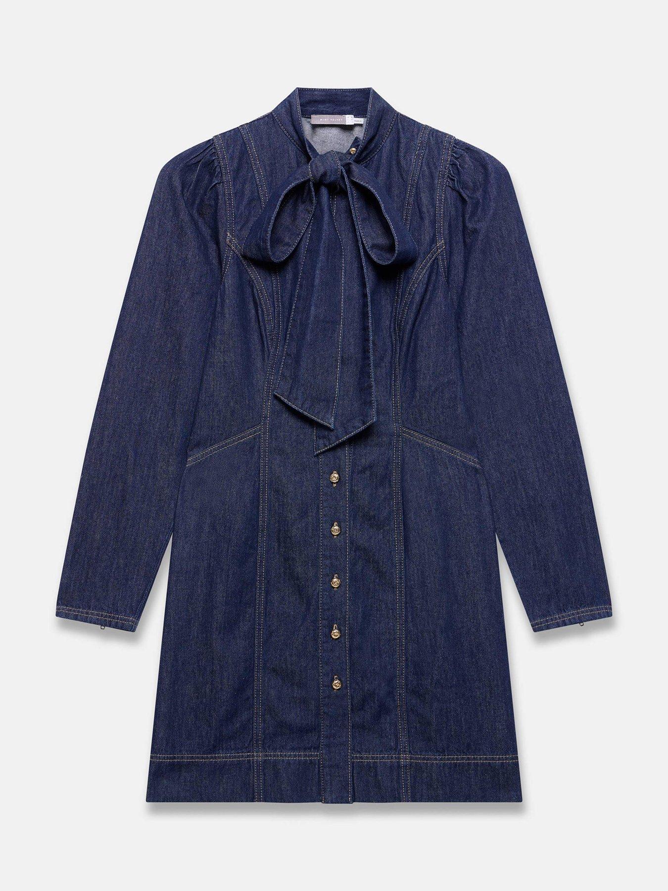 mint-velvet-denim-pussy-bow-mini-dress-bluedetail