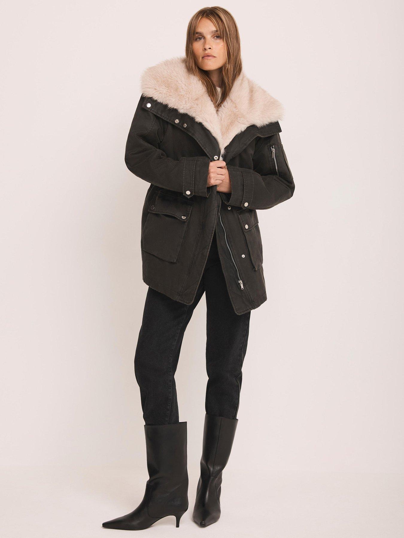 mint-velvet-khaki-wax-faux-fur-parka