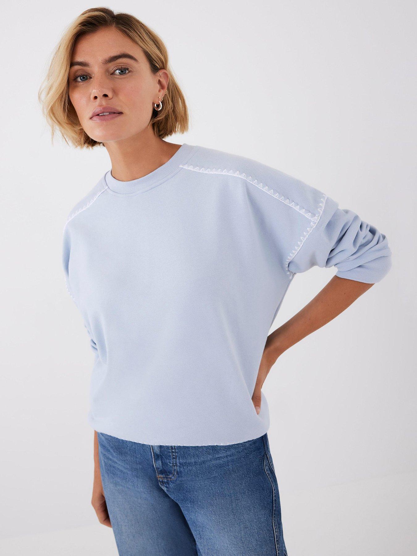 Mint Velvet Whipstitch Sweatshirt - Blue