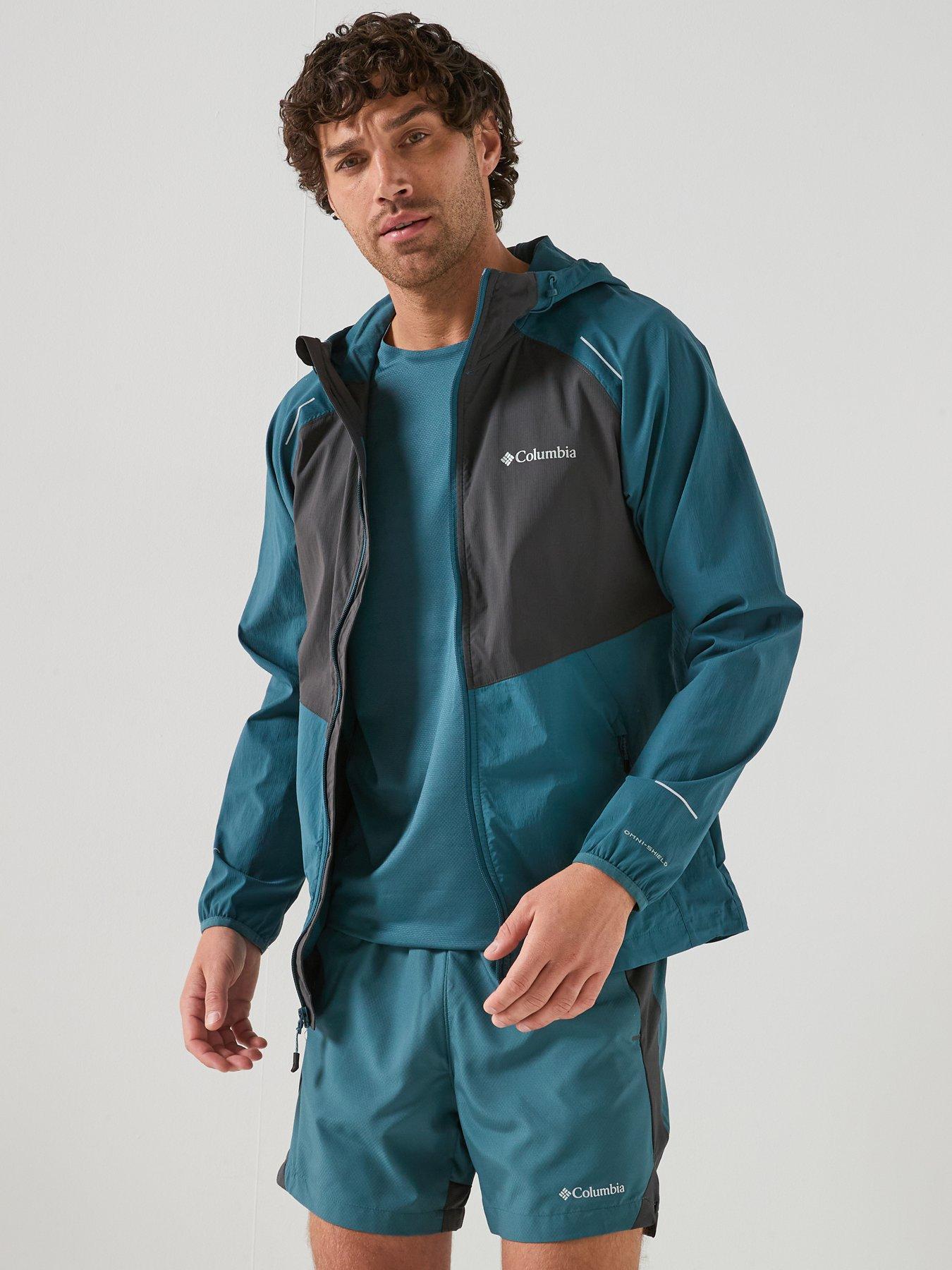 Image 5 of 6 of Columbia Mens Tech Ii Wind Full Zip Jacket - Blue