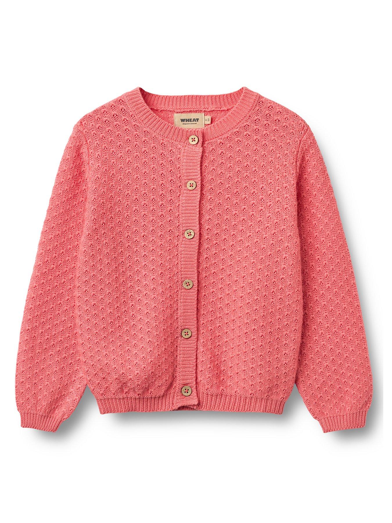 Wheat Girls Sibling Magnella Knitted Cardigan - Pink