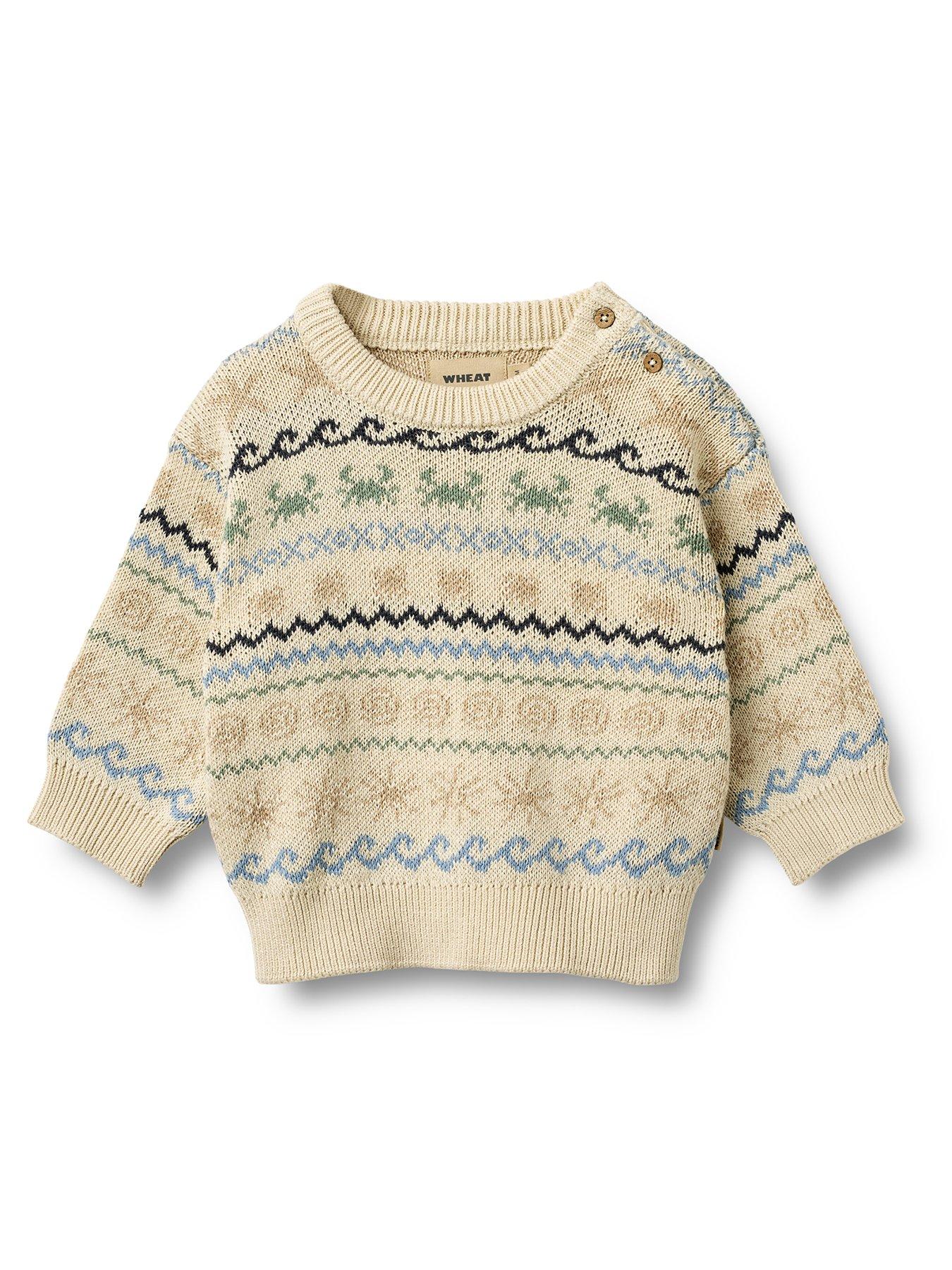 Image 2 of 4 of Wheat Baby Boys Knitted Jumper - Beige