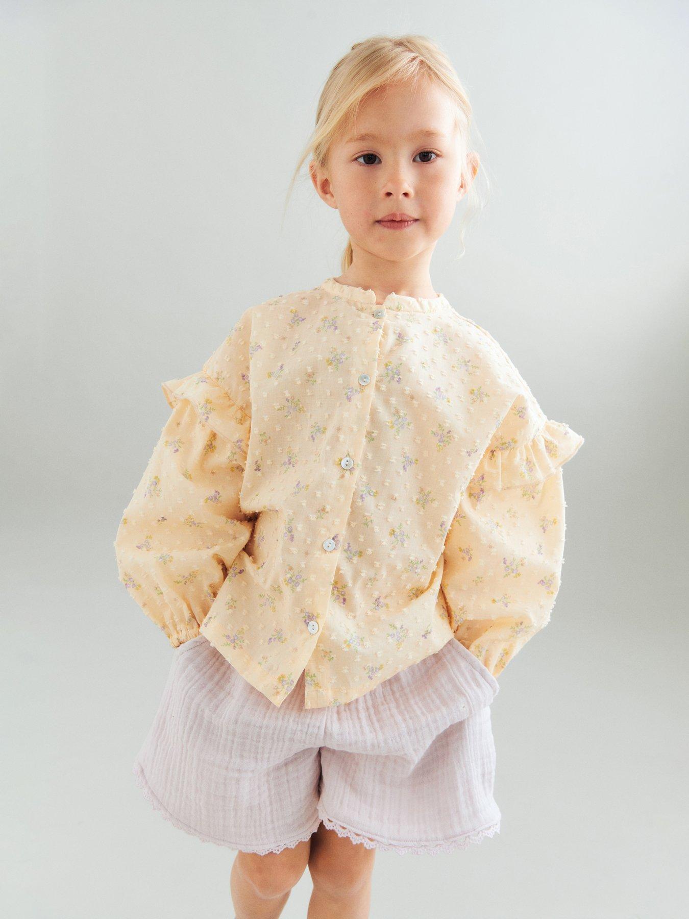 Wheat Girls Lace Co-ord Shorts - Purple