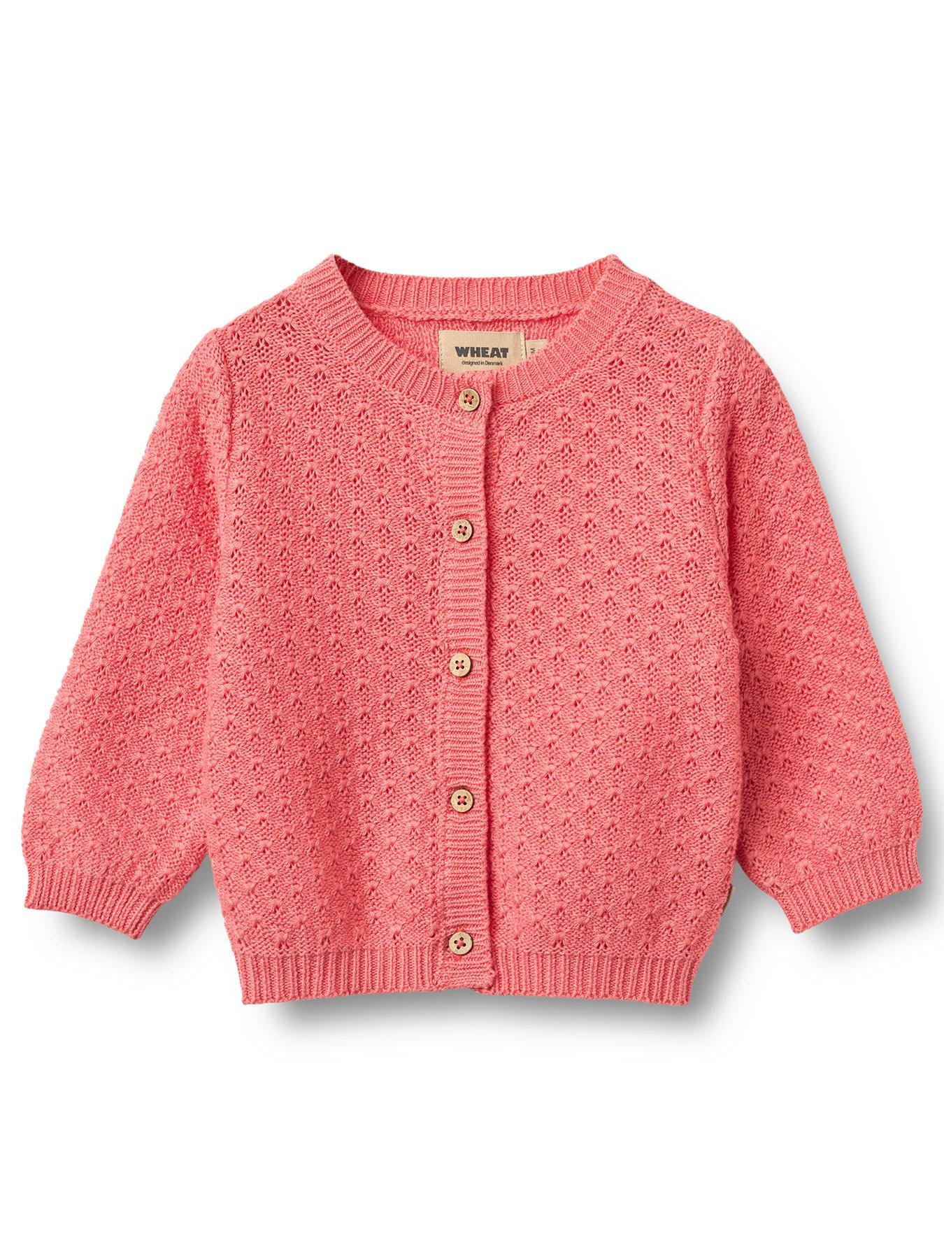Wheat Baby Girls Sibling Magnella Knitted Cardigan - Pink