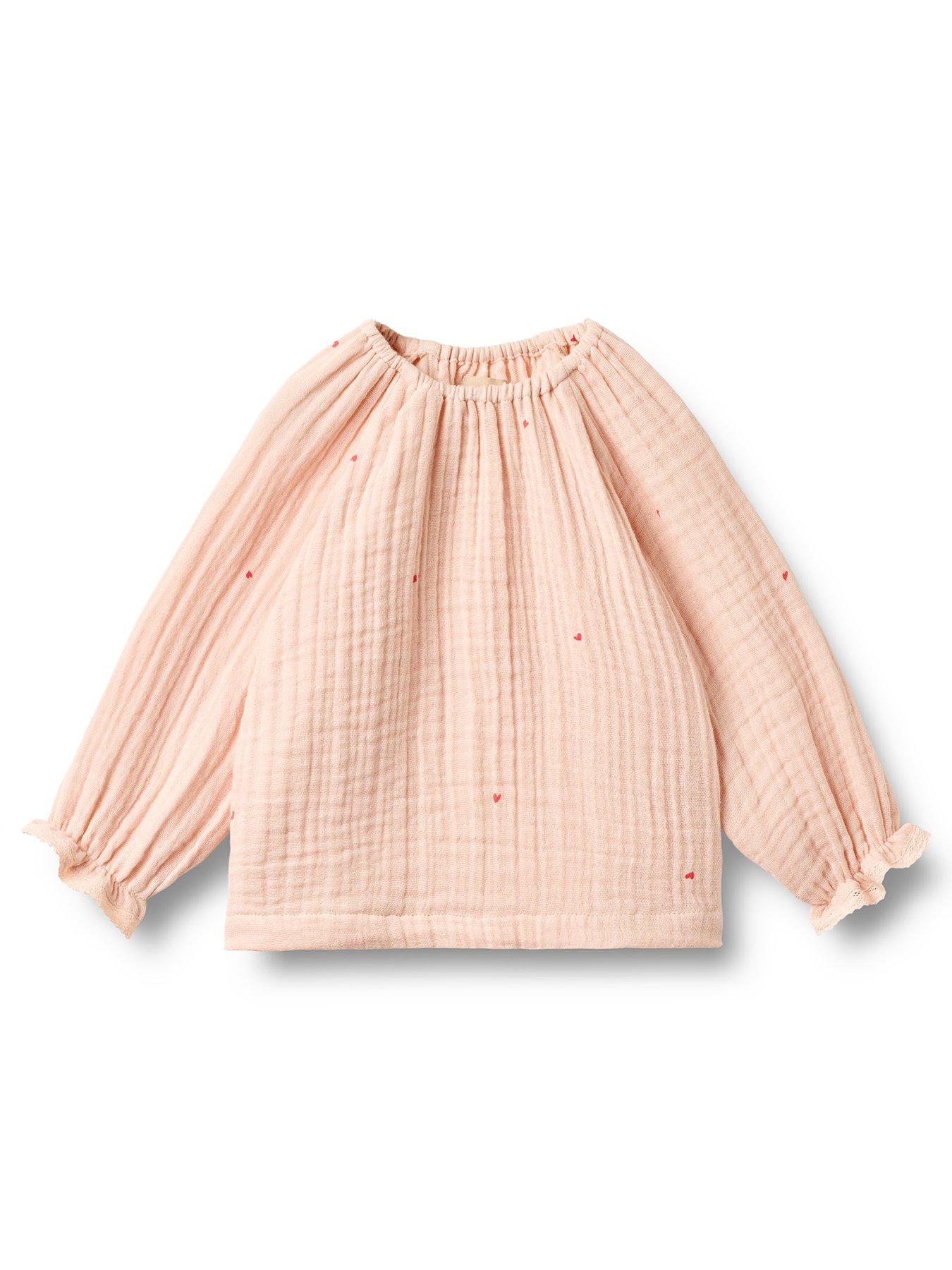 Wheat Baby Girls Long Sleeve Co-ord Blouse - Pink