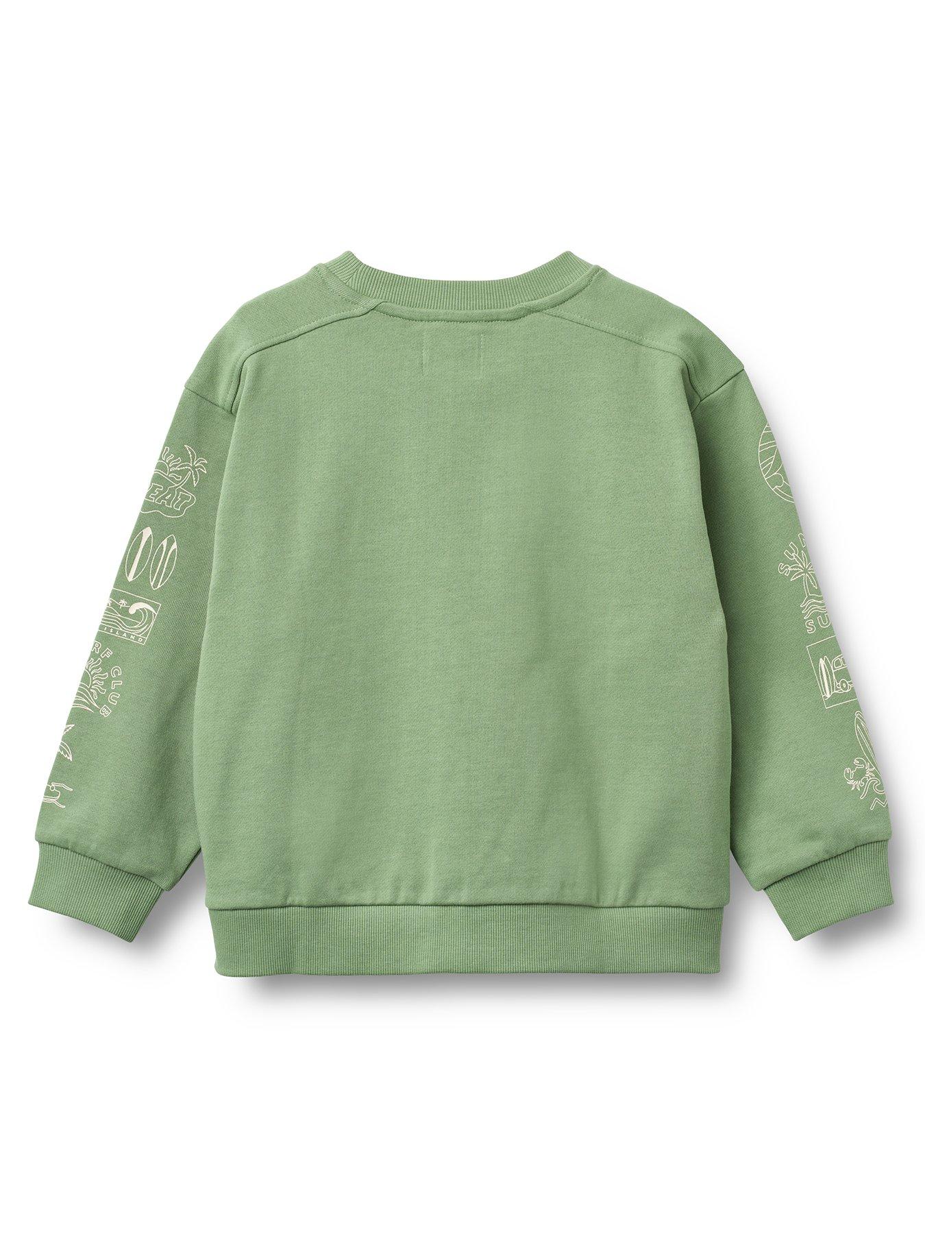 Image 3 of 4 of Wheat Boys Sibling Printed Sweat - Green