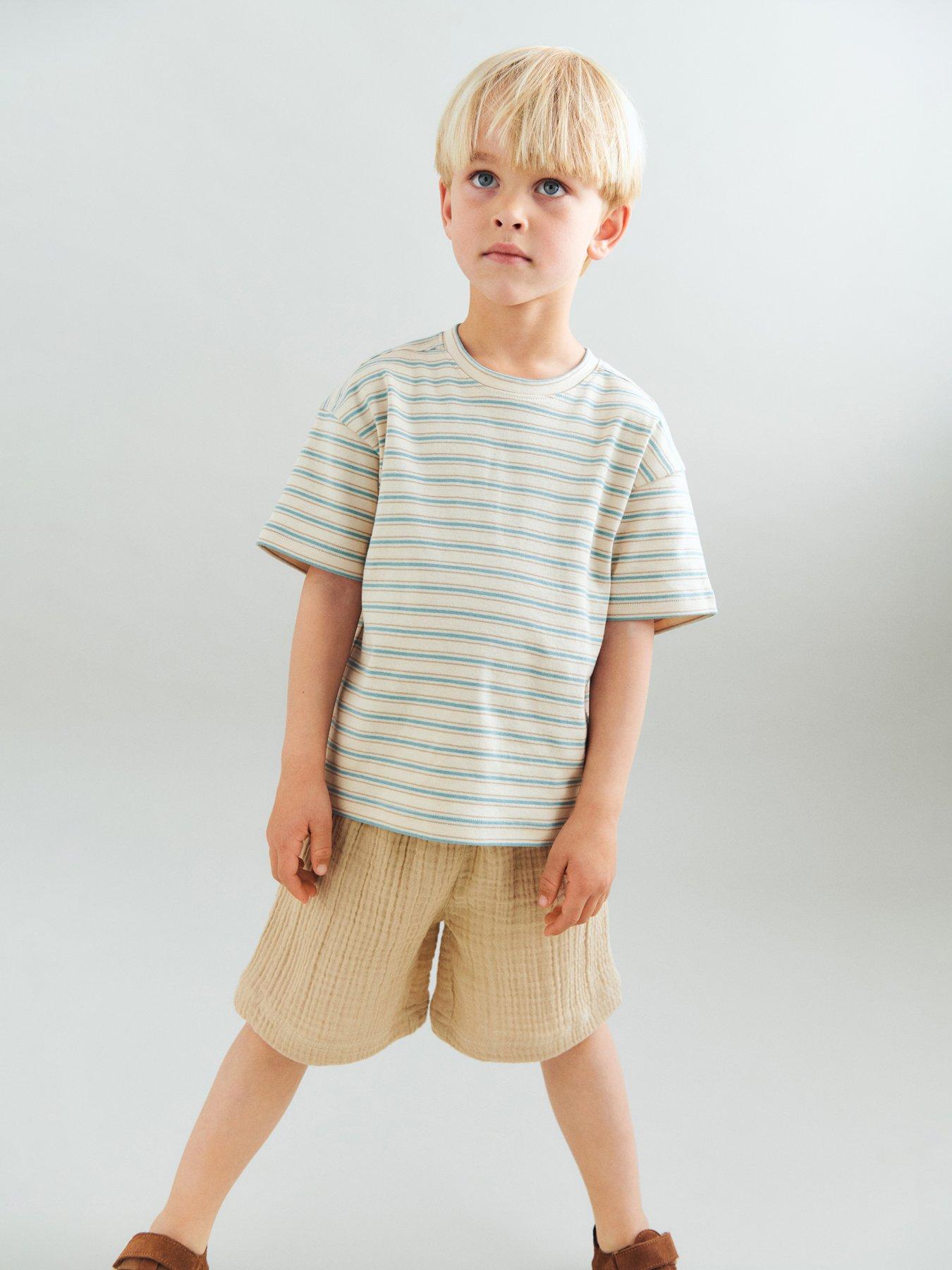 Image 1 of 4 of Wheat Boys Sibling Co-ord Shorts - Beige