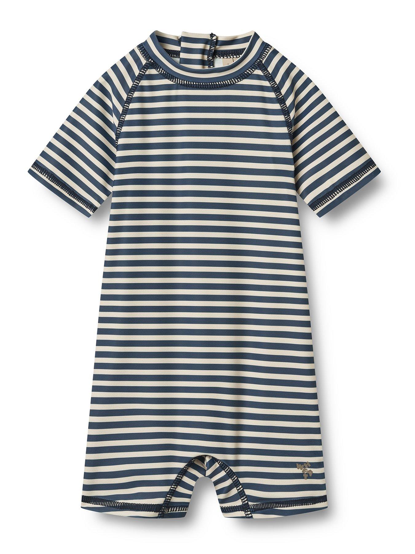 Wheat Baby Boys Stripe Short Sleeve Rashsuit - Blue