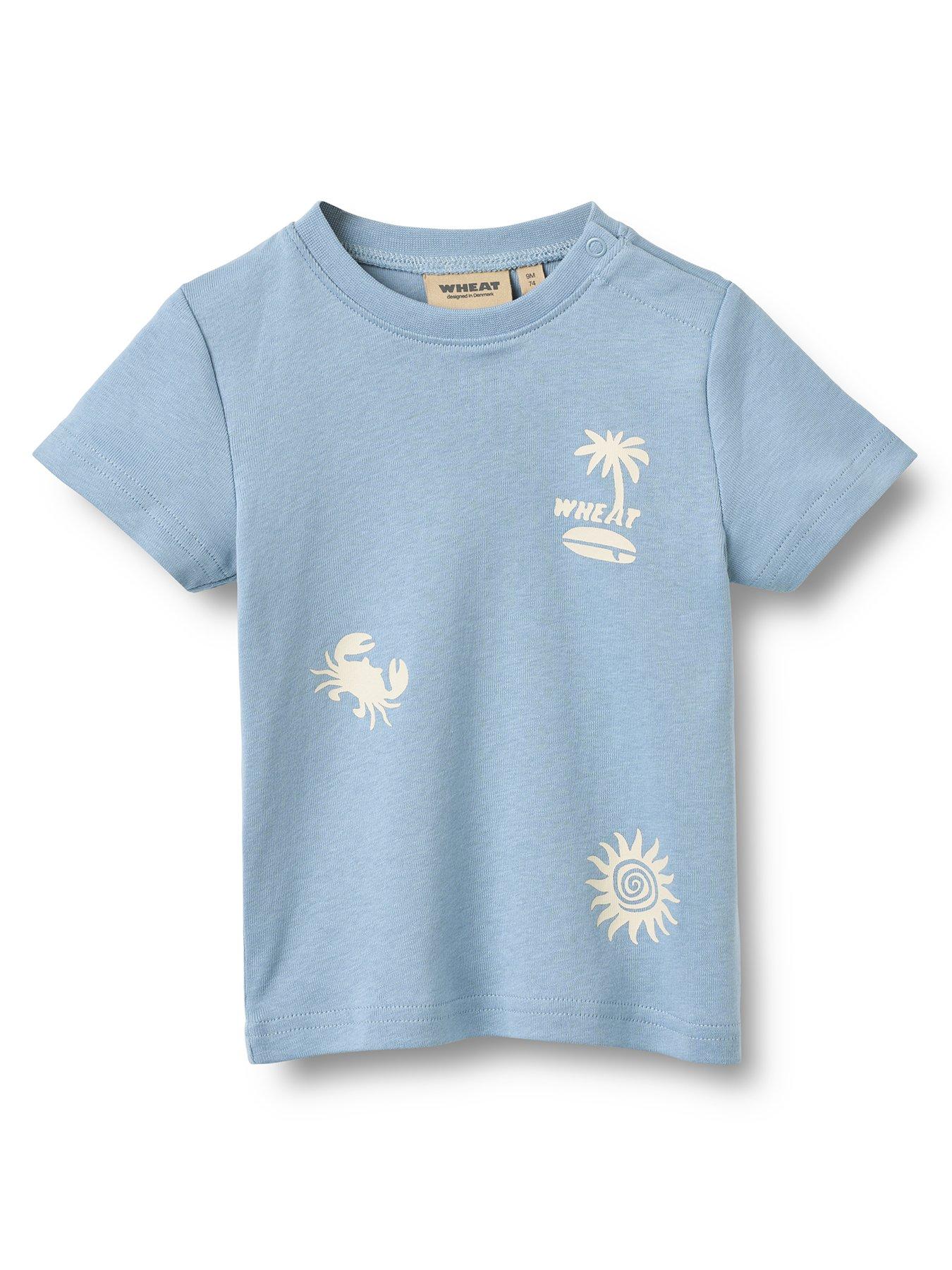 Wheat Baby Boys Short Sleeve Tshirt - Blue