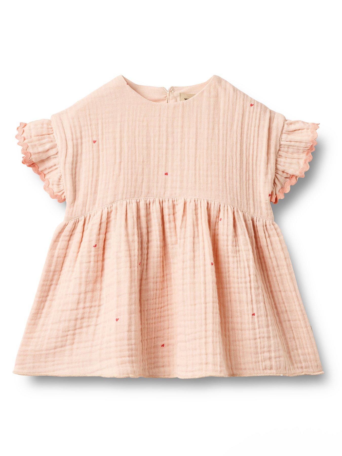 Wheat Baby Girls Sibling Lace Dress - Pink