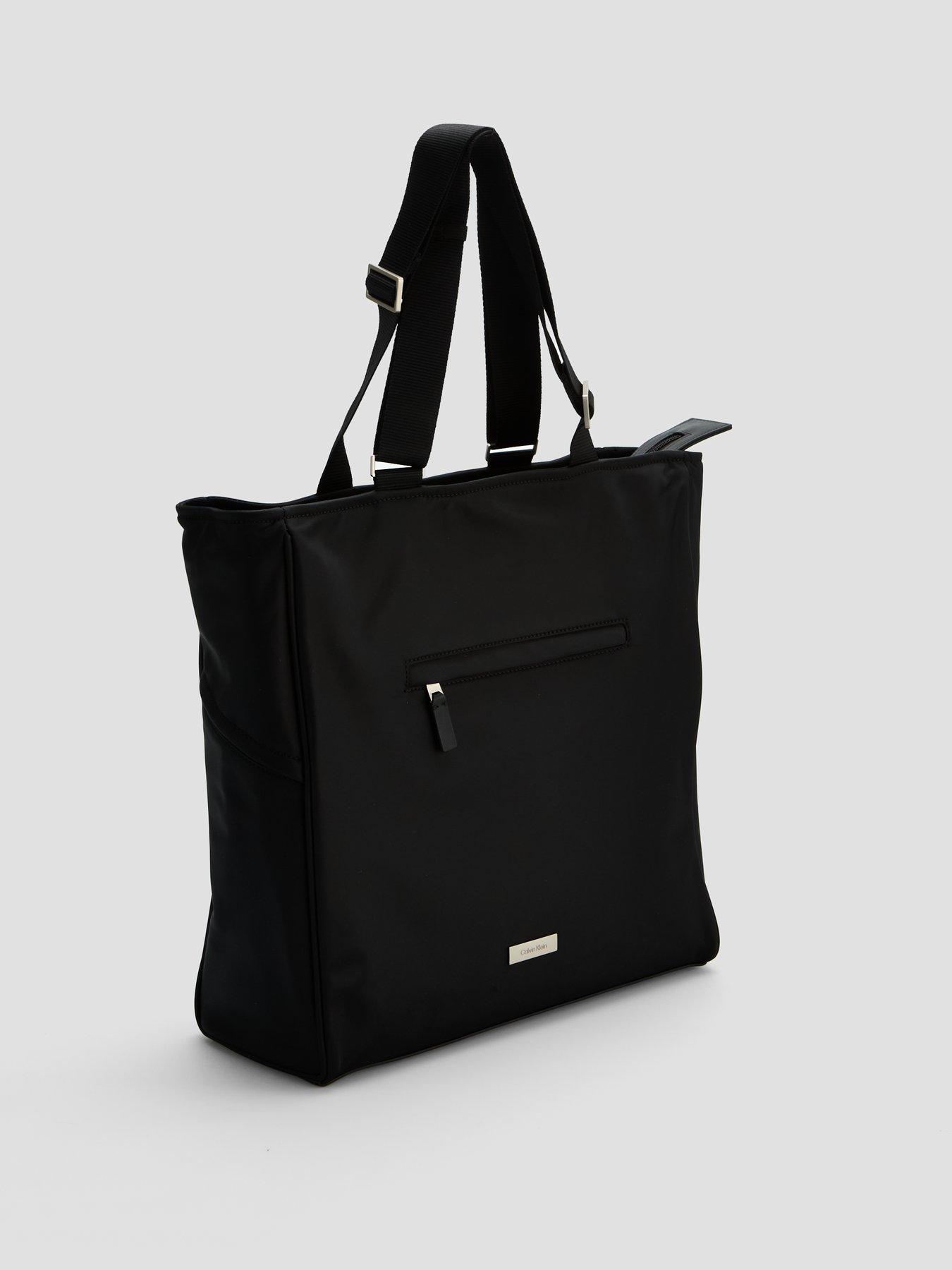 Image 2 of 6 of Calvin Klein Sleek Pocket Tote Bag - Black