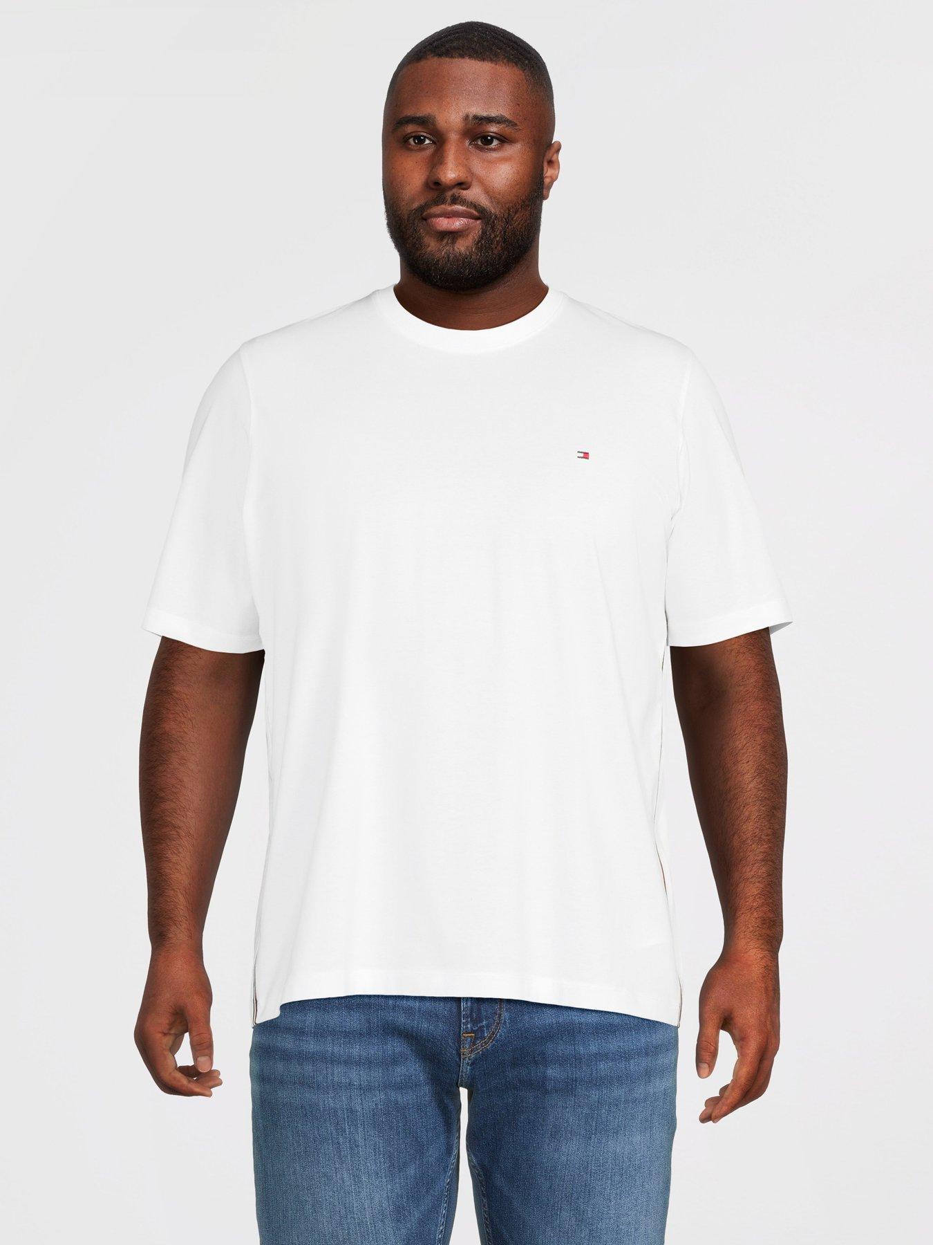 Tommy Hilfiger Big  &  Tall Global Stripe T-Shirt - White