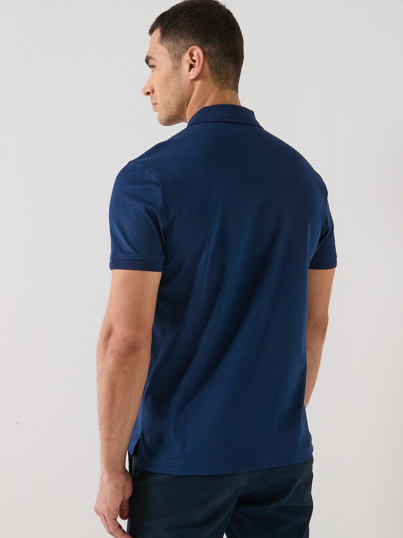 tommy-hilfiger-interlock-zip-neck-regular-fit-polo-shirt-navystillFront