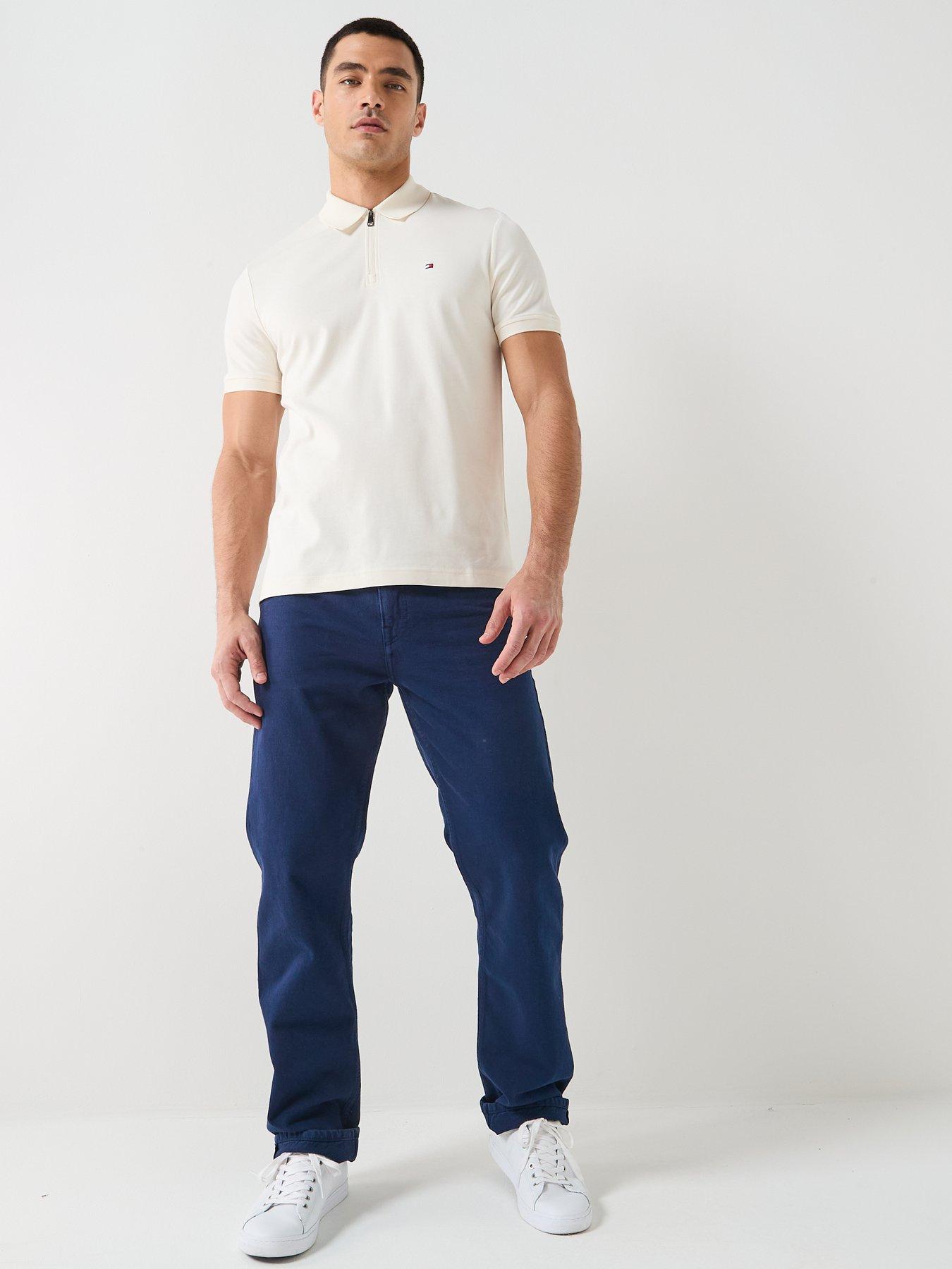tommy-hilfiger-interlock-zip-neck-polo-shirt-off-whiteback