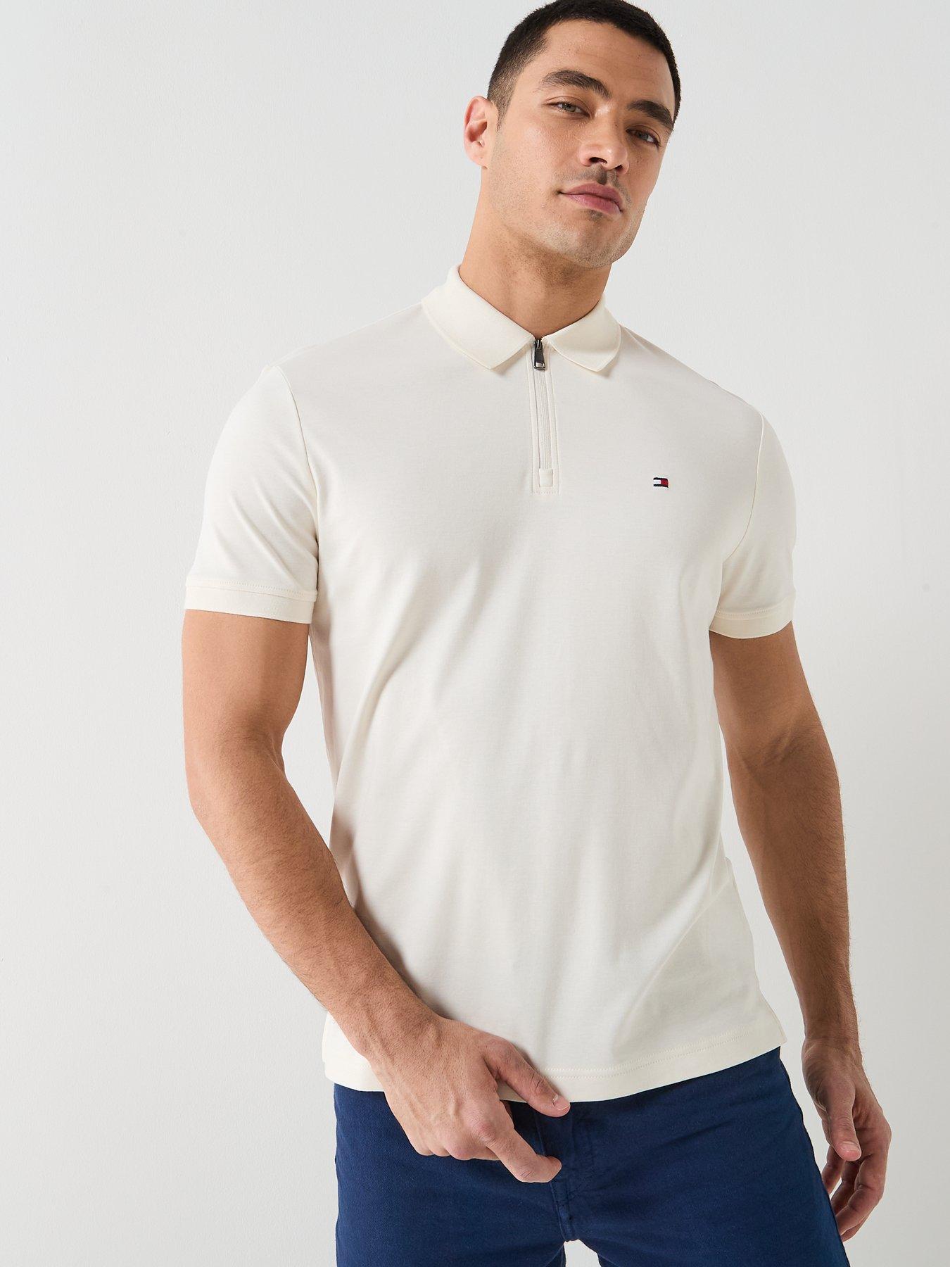 tommy-hilfiger-interlock-zip-neck-polo-shirt-off-whiteoutfit