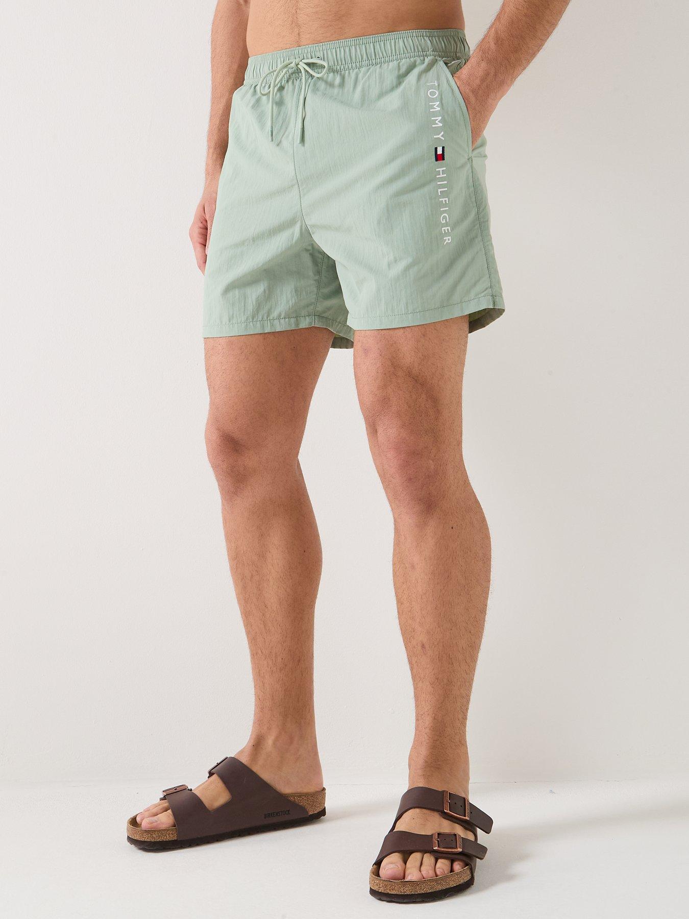 Tommy Hilfiger Side Linear Logo Swimshorts - Light Green