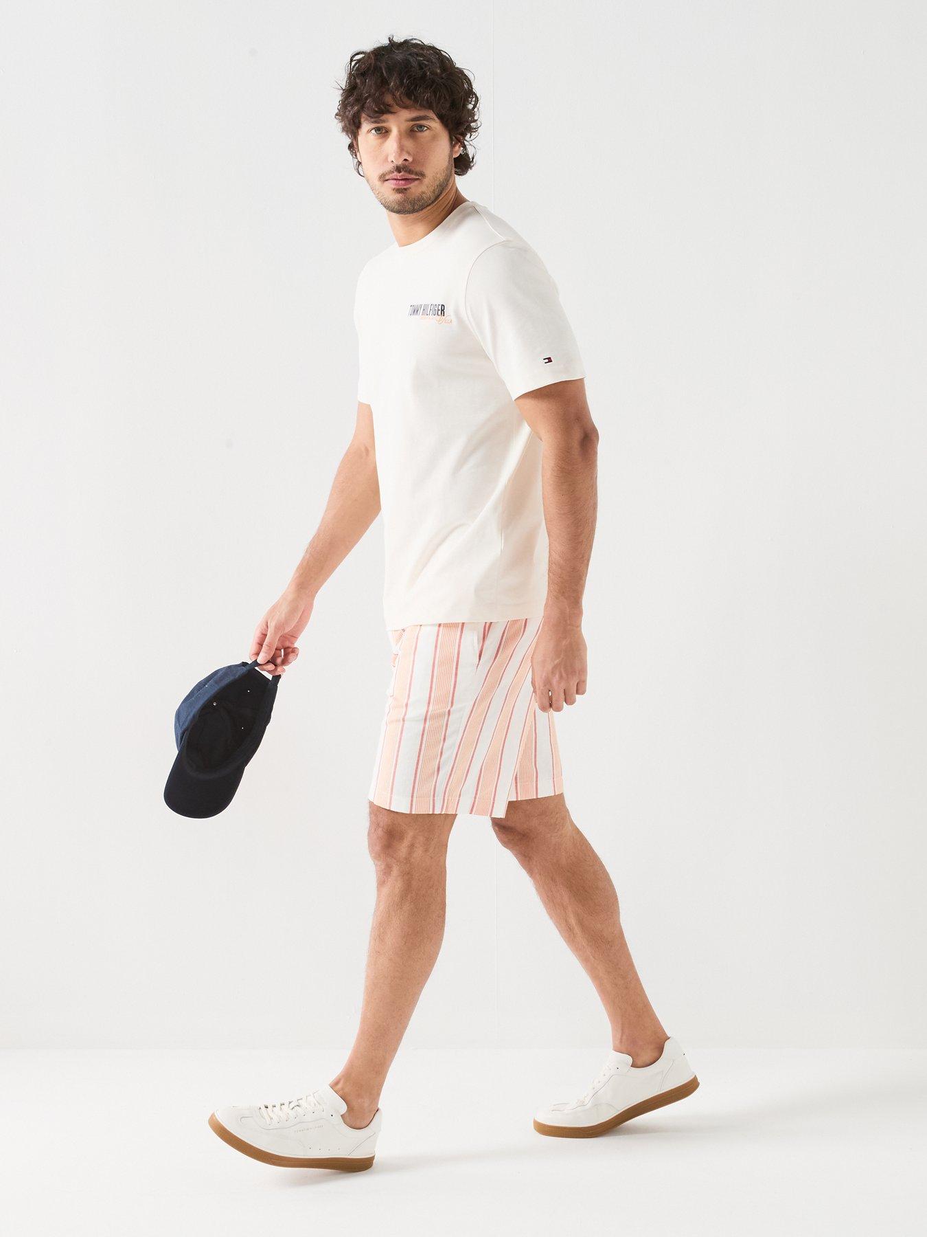tommy-hilfiger-pastel-stripe-shorts-orangeback