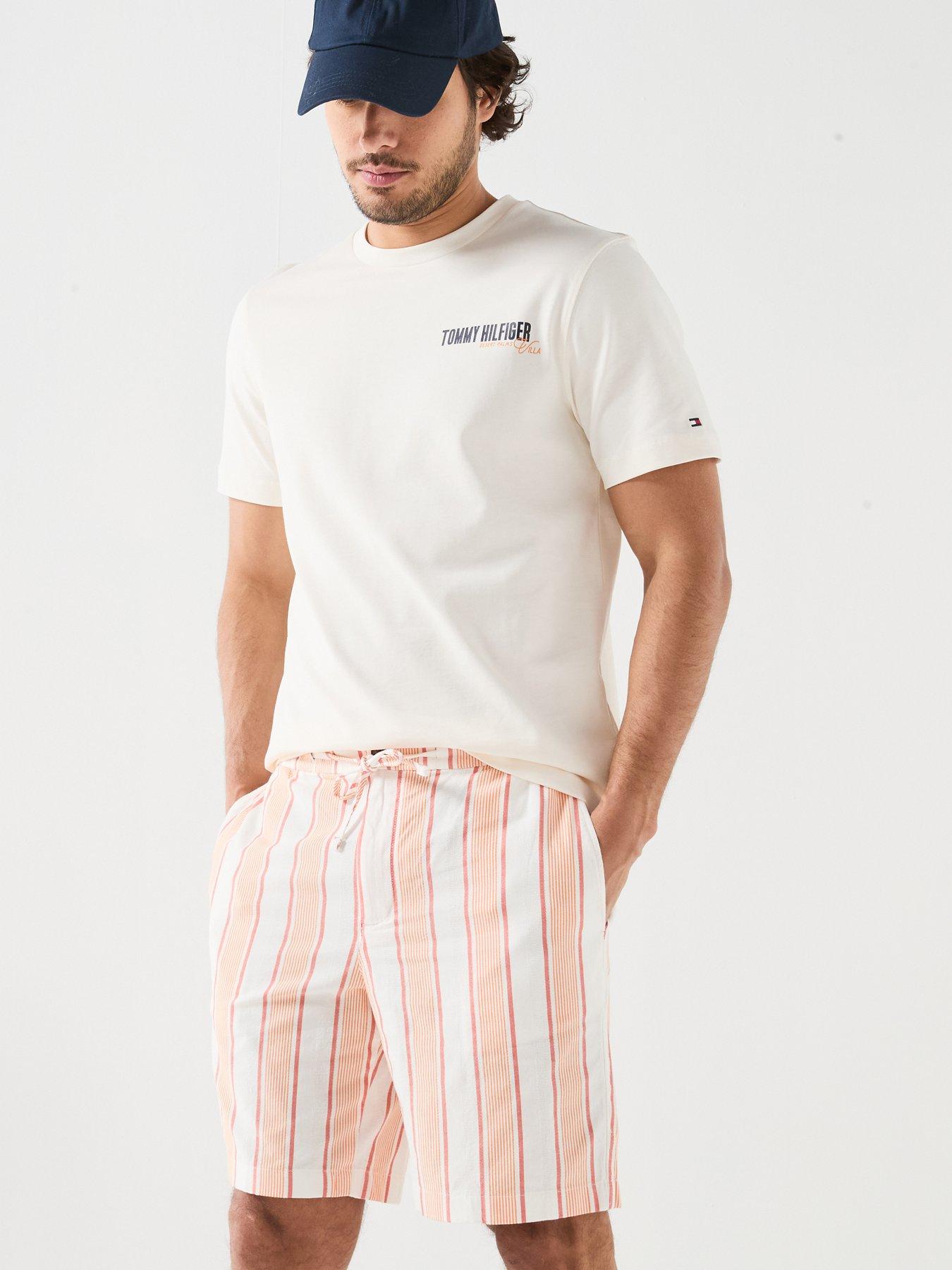 tommy-hilfiger-pastel-stripe-shorts-orangedetail