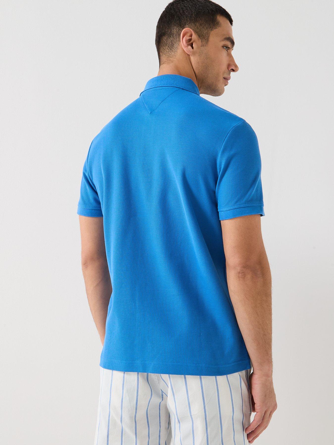 tommy-hilfiger-mono-script-logo-regular-fit-polo-shirt-bluestillFront