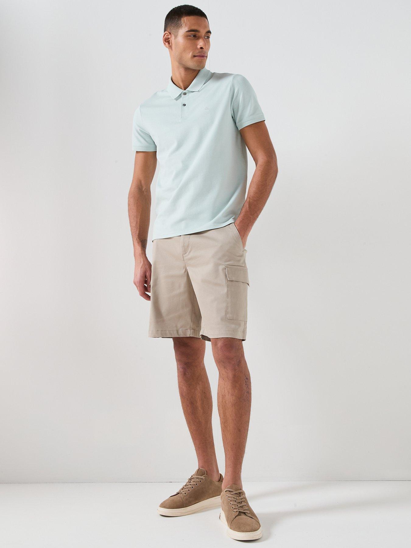 Image 3 of 6 of Calvin Klein Calvin Klein Refined Stretch Cargo Shorts - Beige