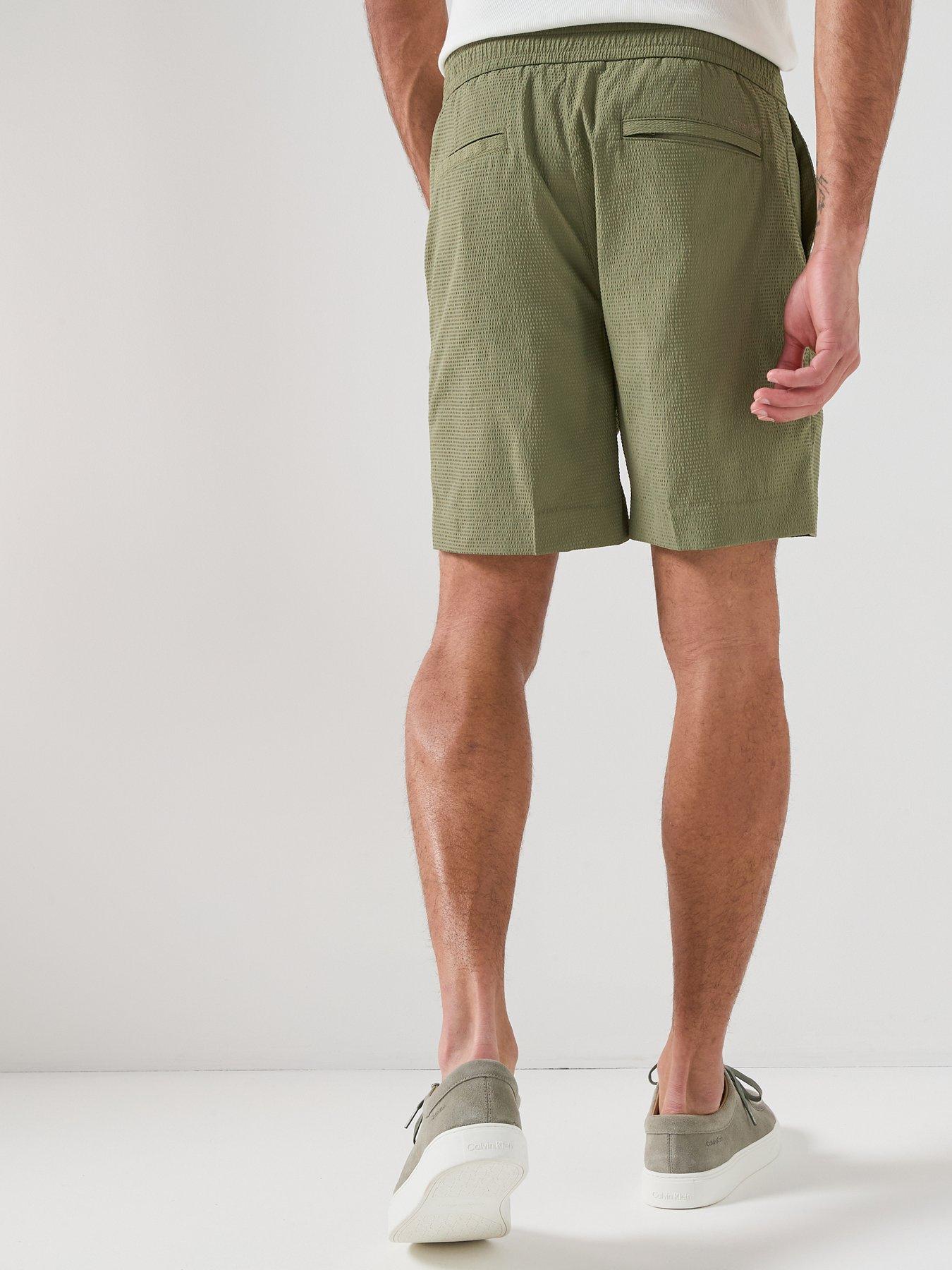 calvin-klein-seersucker-shorts-greenstillFront