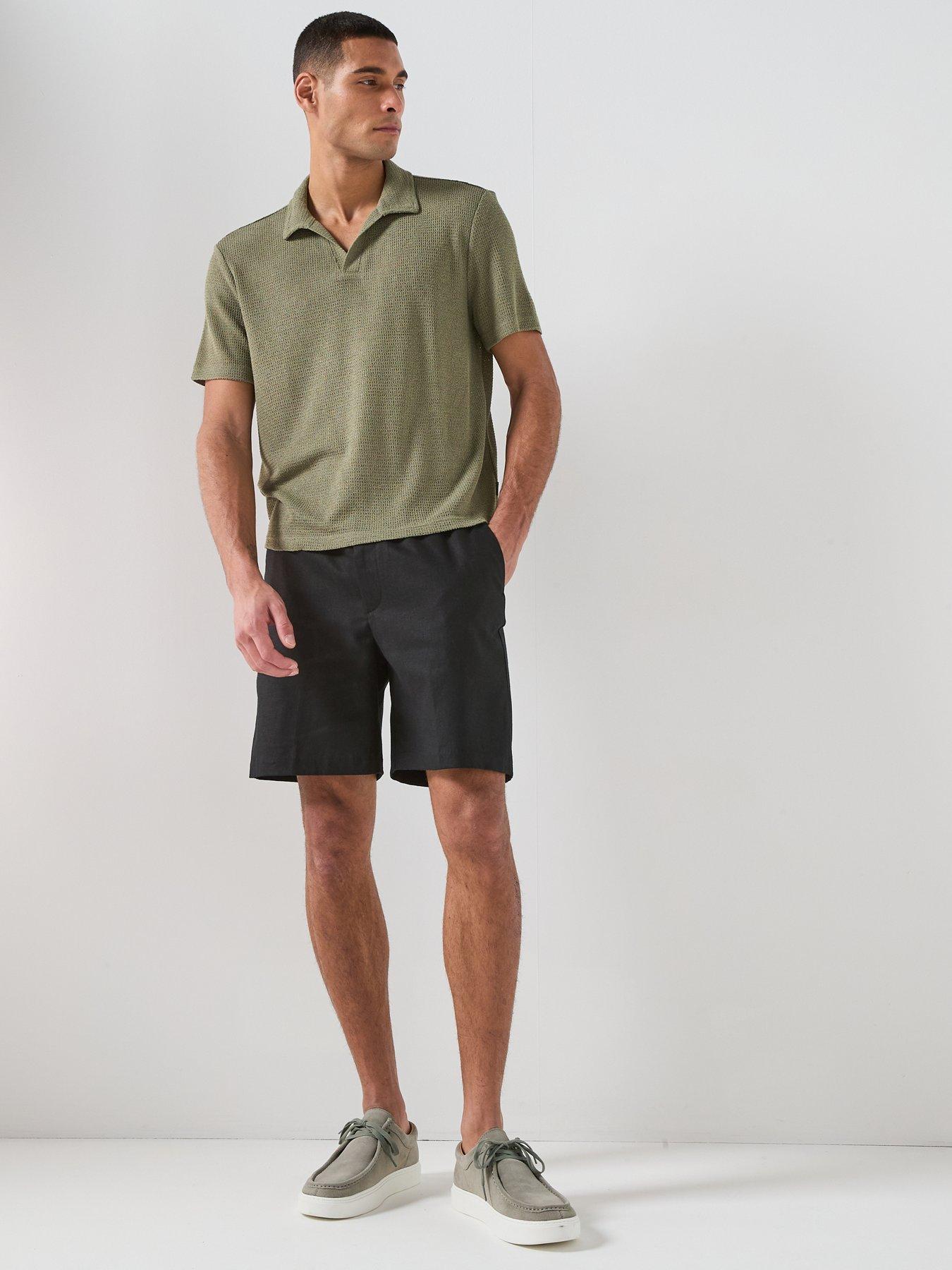 calvin-klein-straight-fit-linen-shorts-blackback