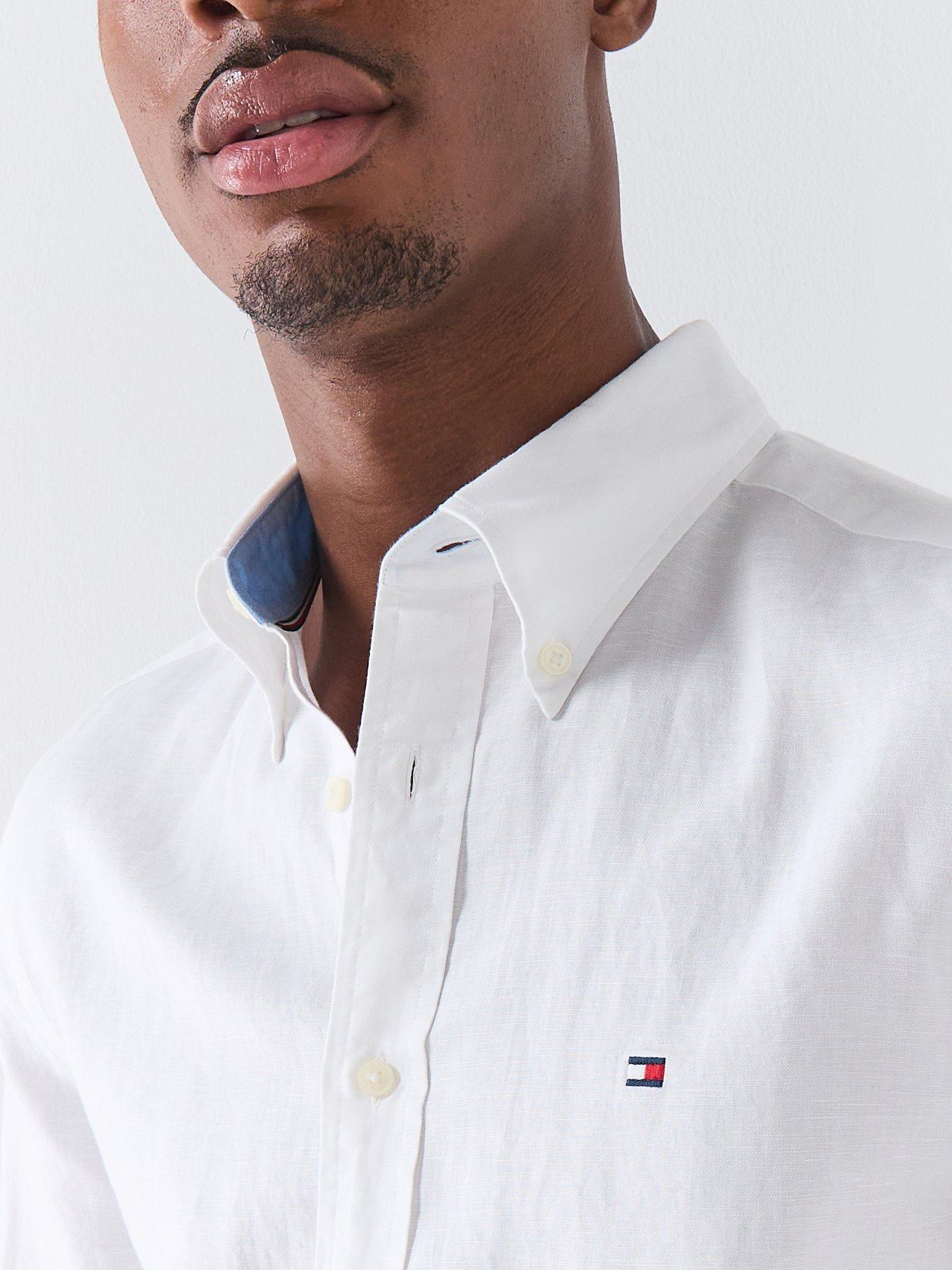 tommy-hilfiger-regular-fit-linen-blend-shirt-whiteoutfit