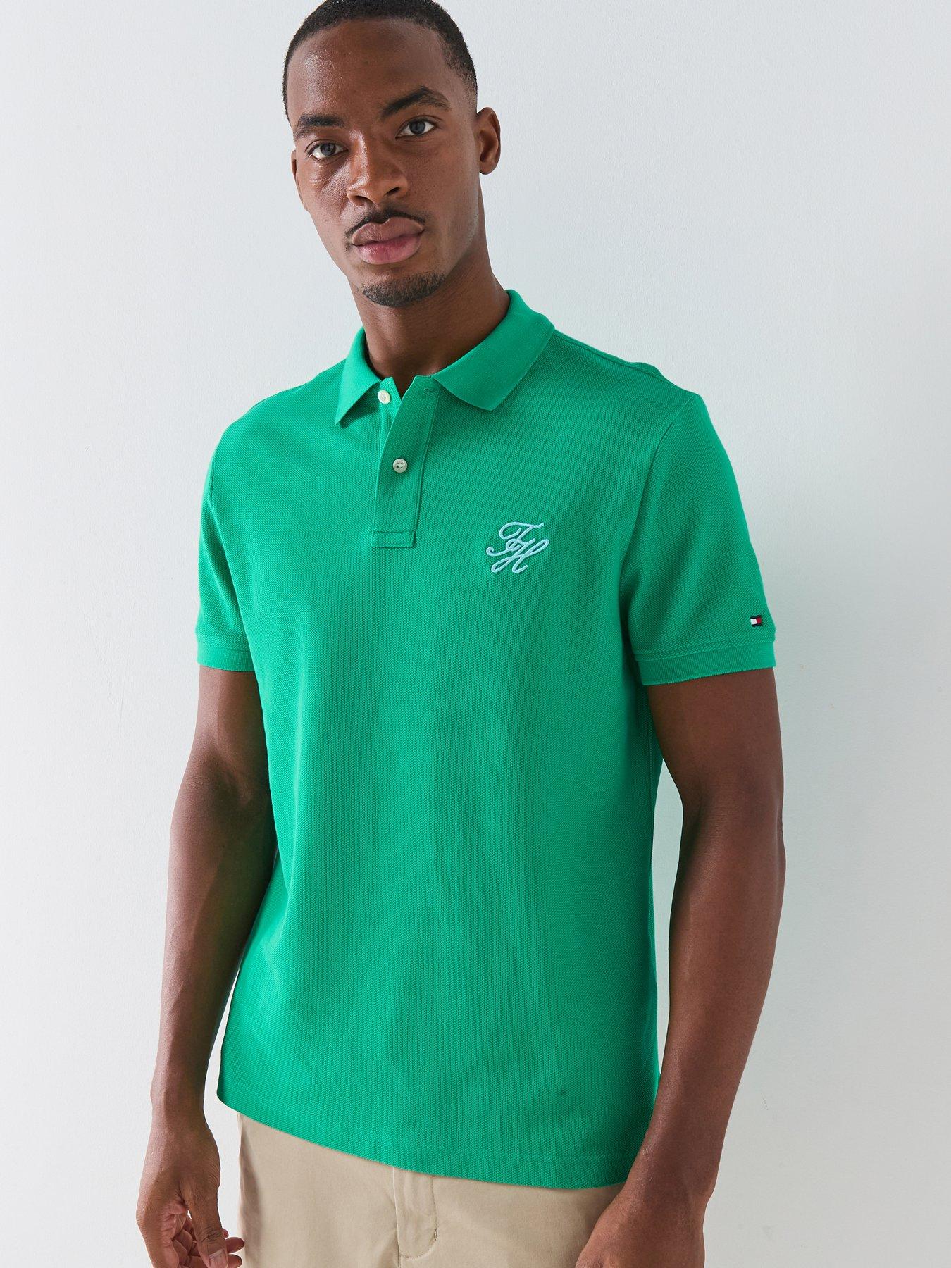 Tommy Hilfiger Mono Script Logo Polo Shirt - Green