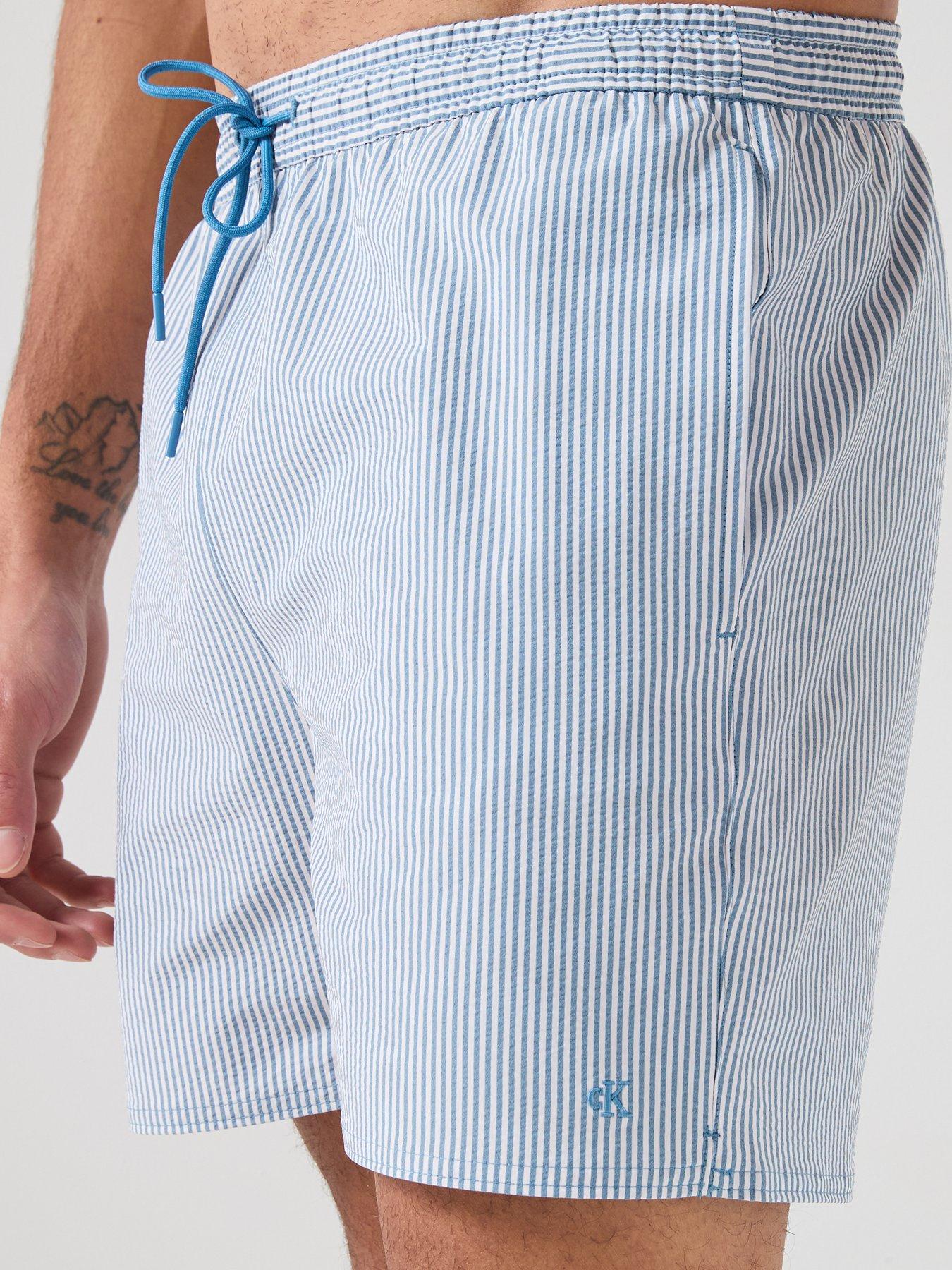calvin-klein-seersucker-stripe-medium-swim-shorts-bluedetail