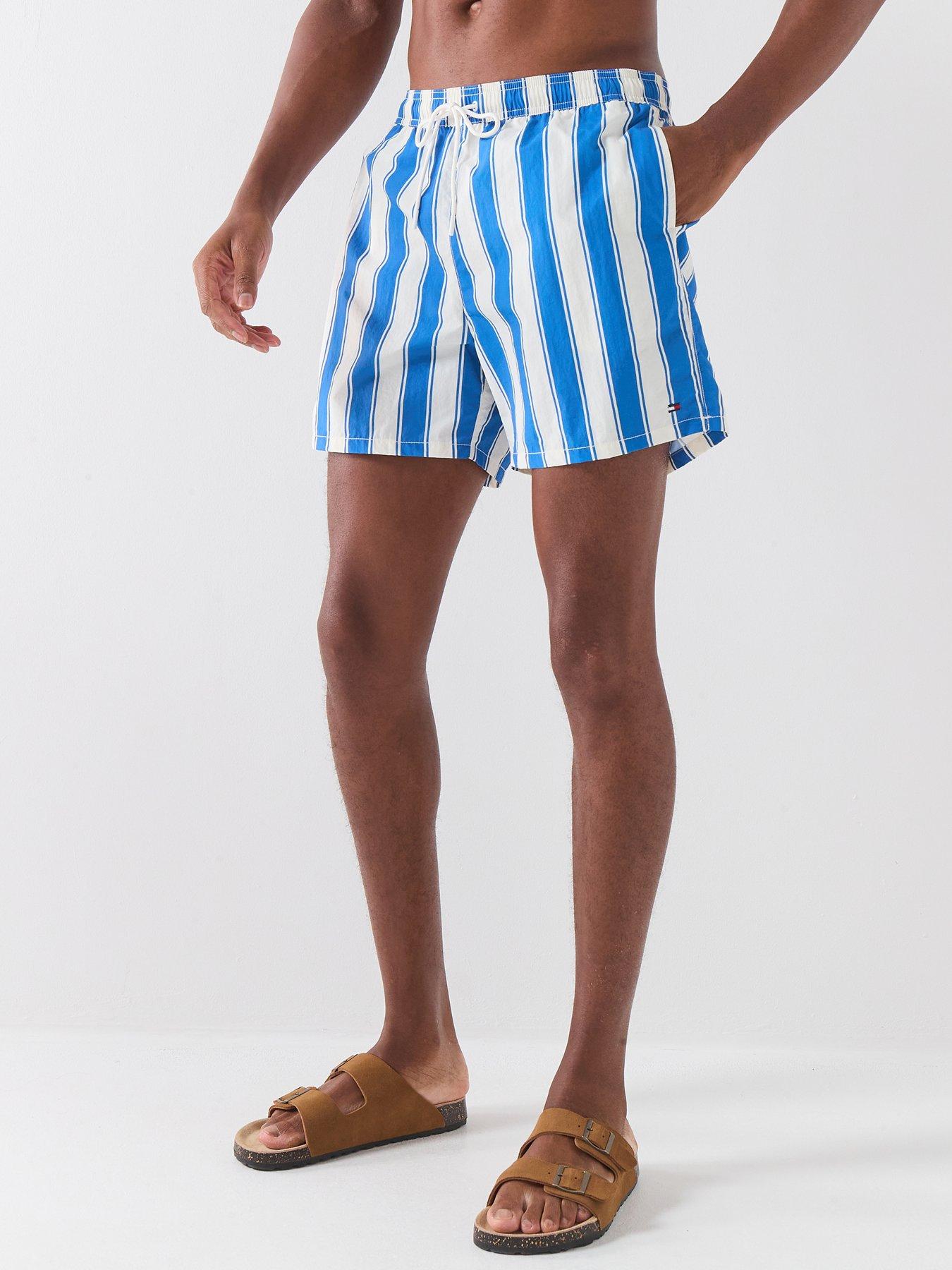 tommy-hilfiger-essential-striped-medium-swim-shorts-bluefront