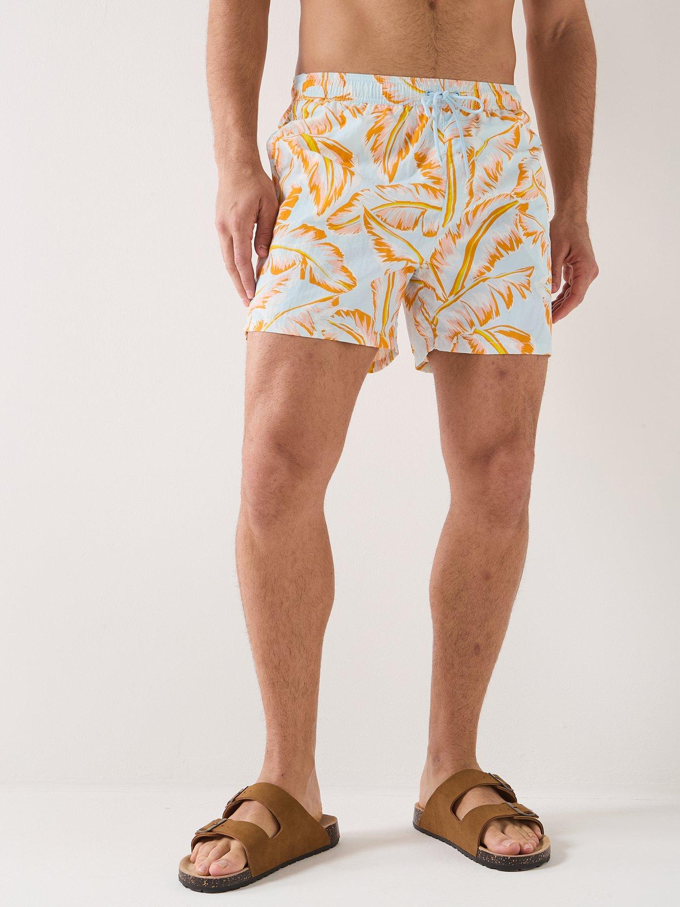 Tommy Hilfiger Essential Floral All Over Print Medium Swim Shorts - Orange