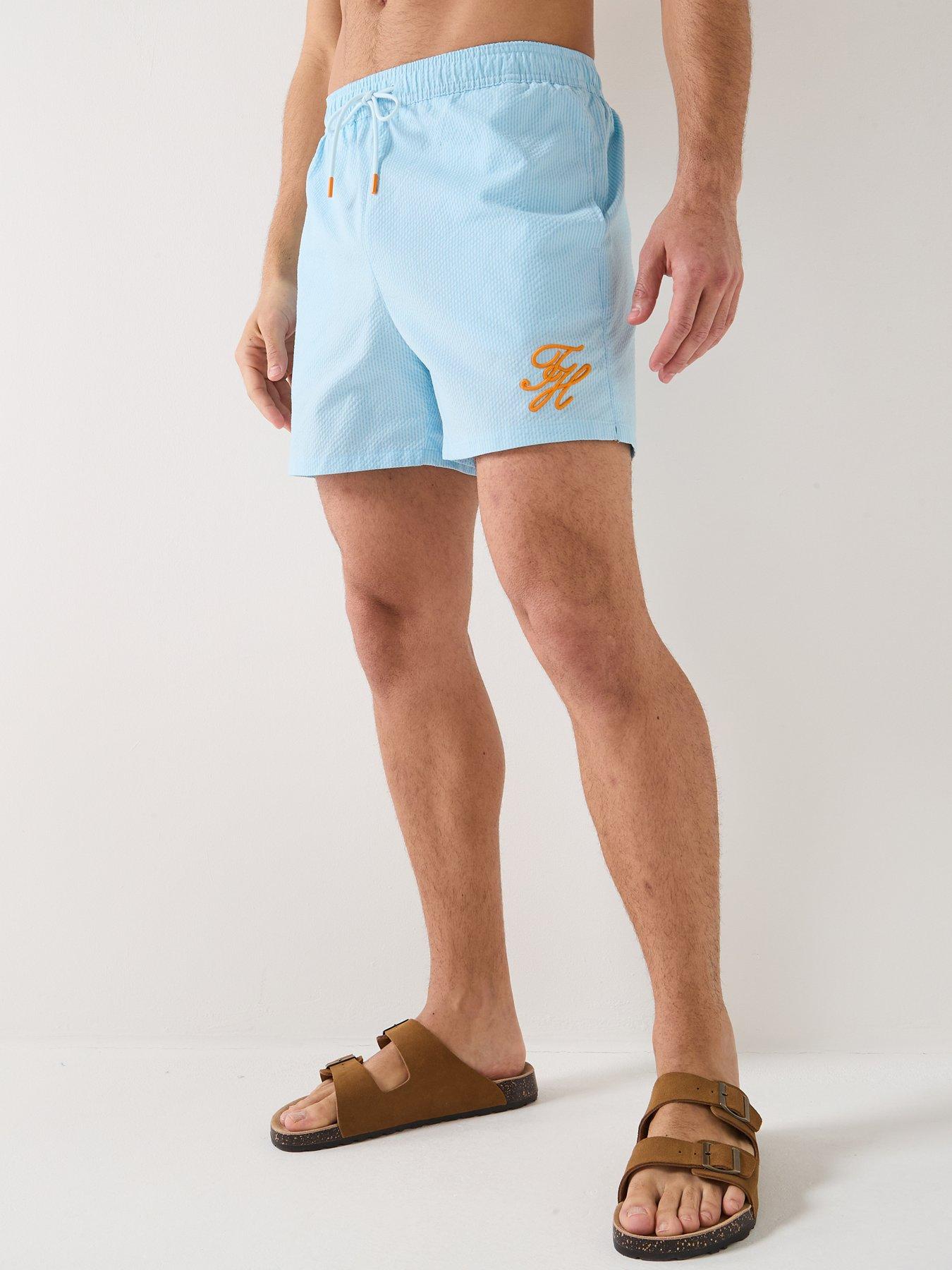 tommy-hilfiger-mono-script-ithaca-medium-swim-shorts-bluefront
