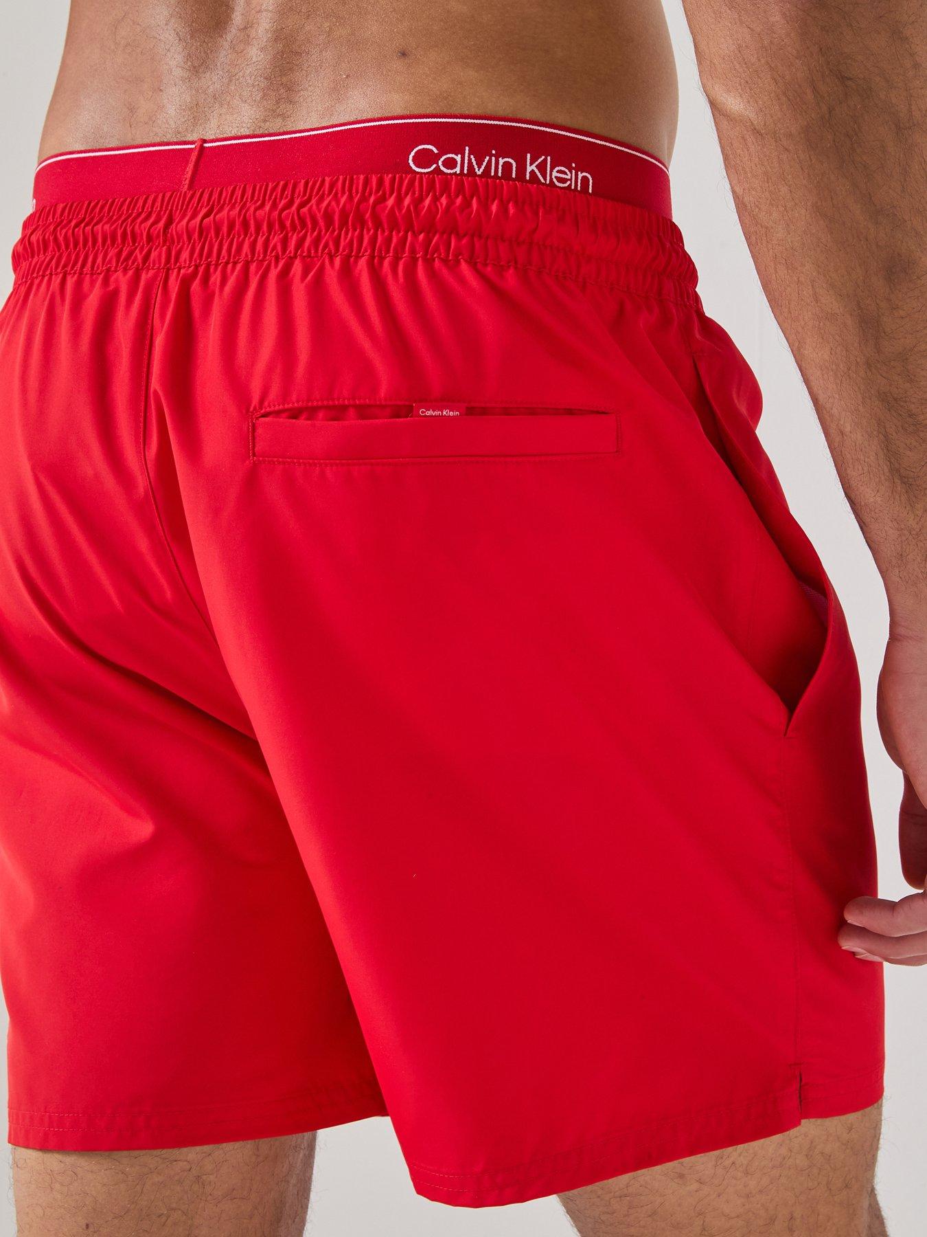calvin-klein-essential-double-waistband-medium-swim-shorts-reddetail