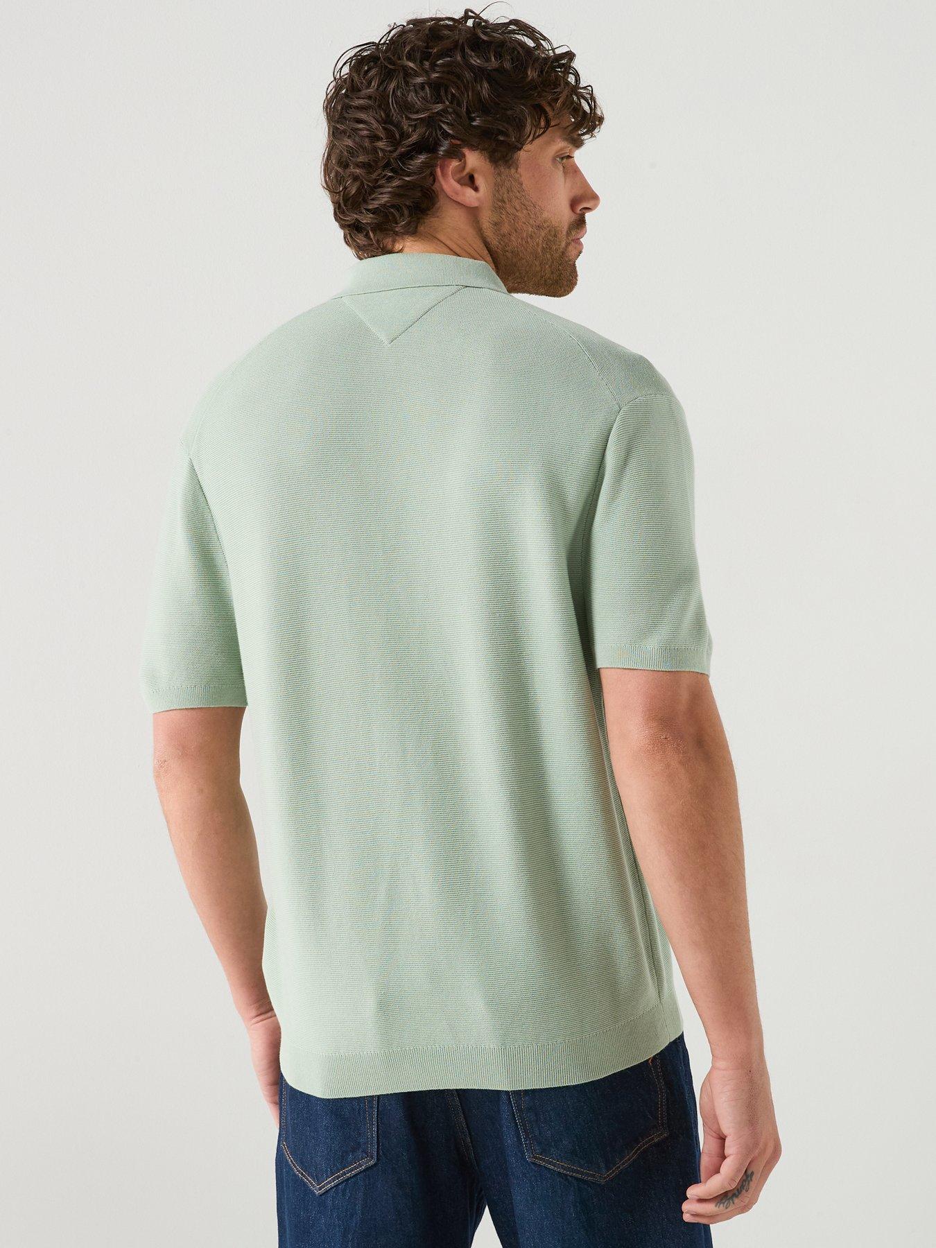 tommy-hilfiger-cool-touch-structured-knitted-polo-greenstillFront