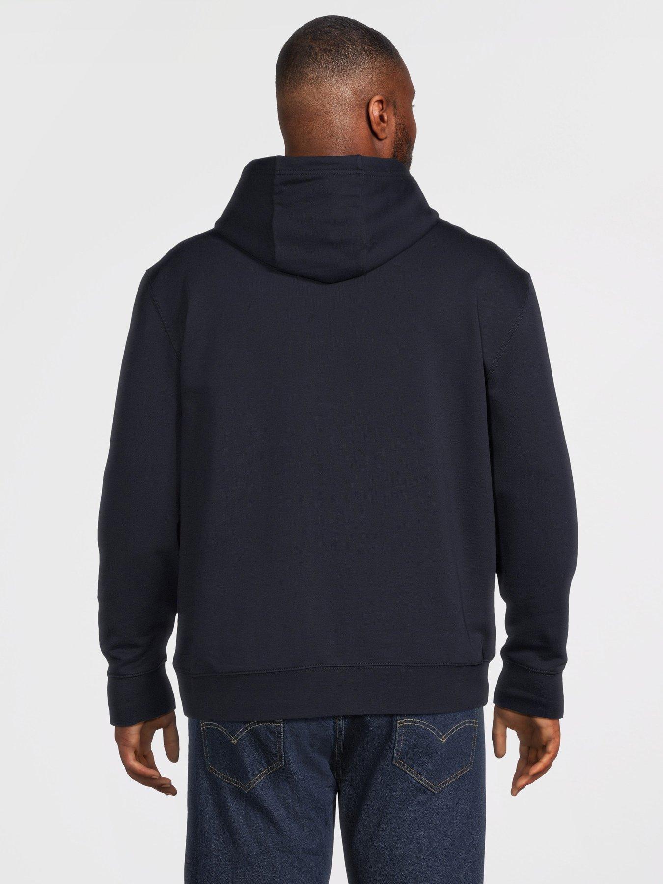 Image 2 of 5 of Tommy Hilfiger Big &amp; Tall Mono Stack Logo Overhead Hoodie - Navy