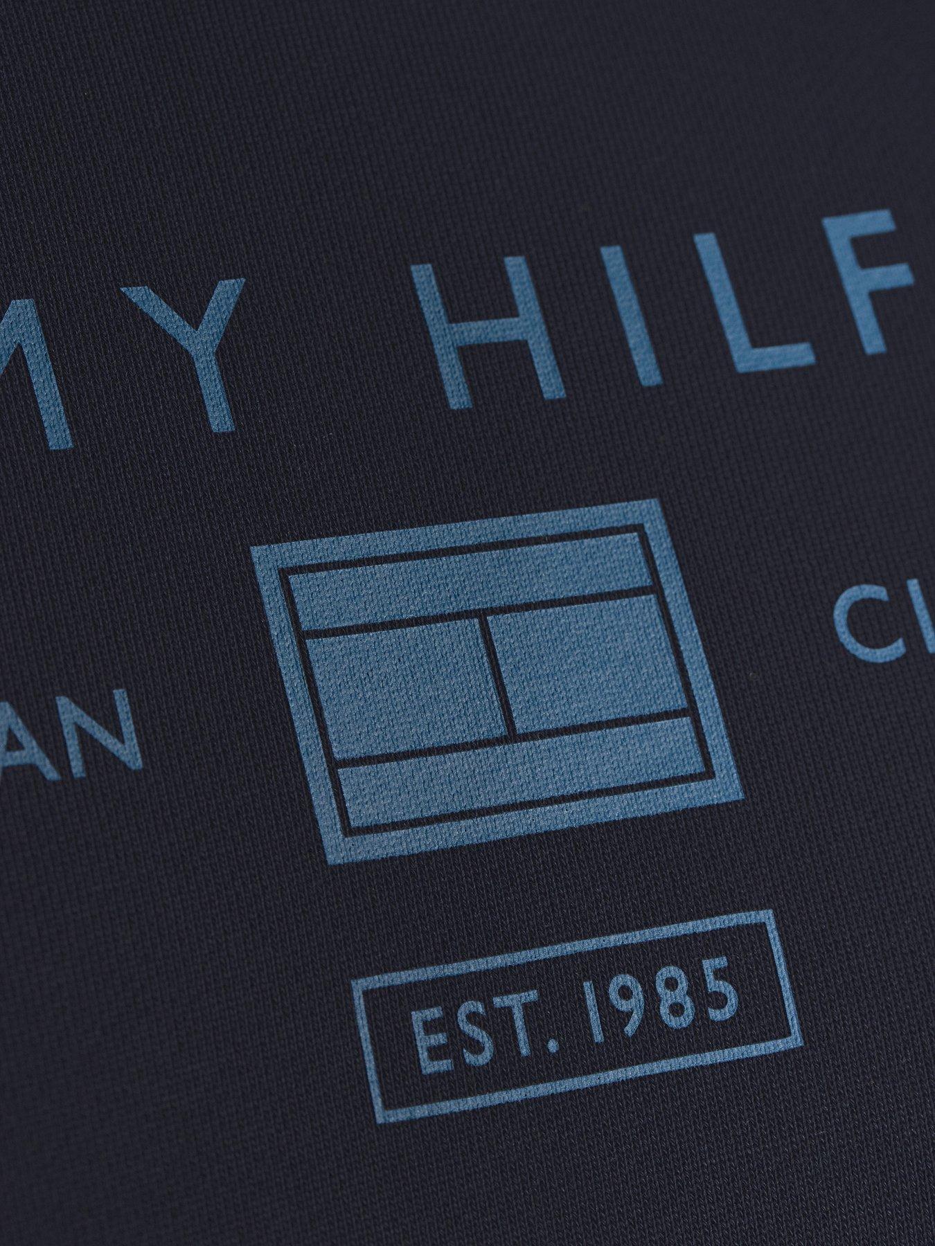 Image 4 of 5 of Tommy Hilfiger Big &amp; Tall Mono Stack Logo Overhead Hoodie - Navy