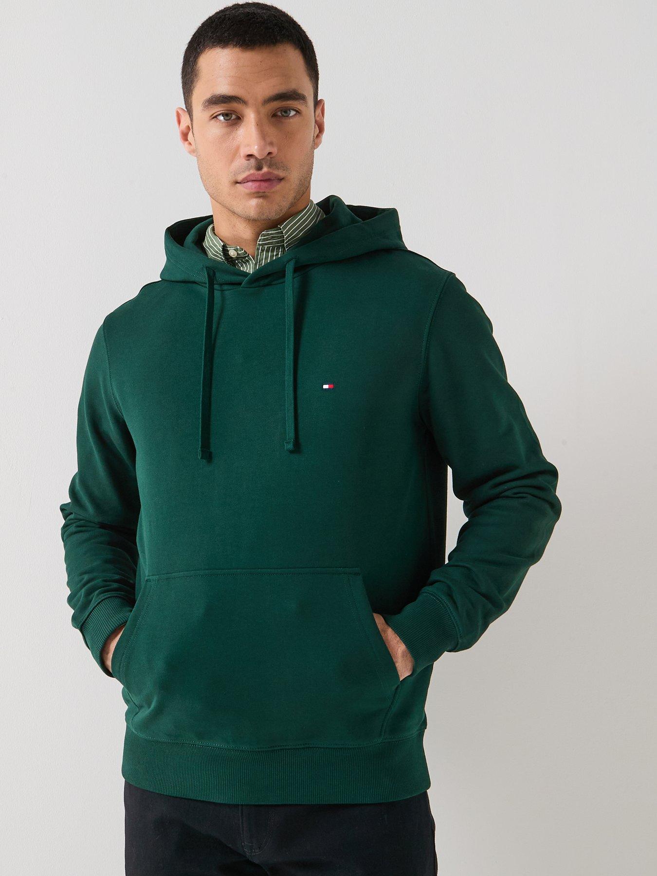 tommy-hilfiger-essential-terry-hoodie-greenfront