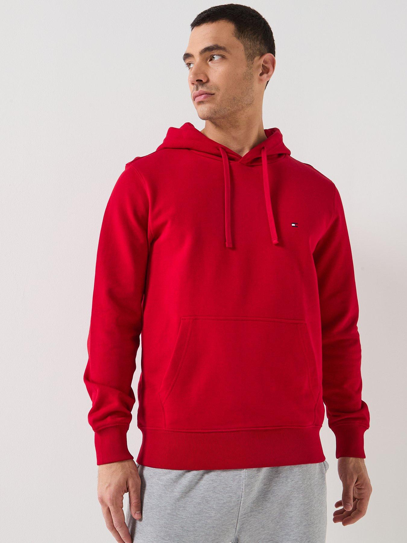 tommy-hilfiger-essential-terry-hoodie-redfront