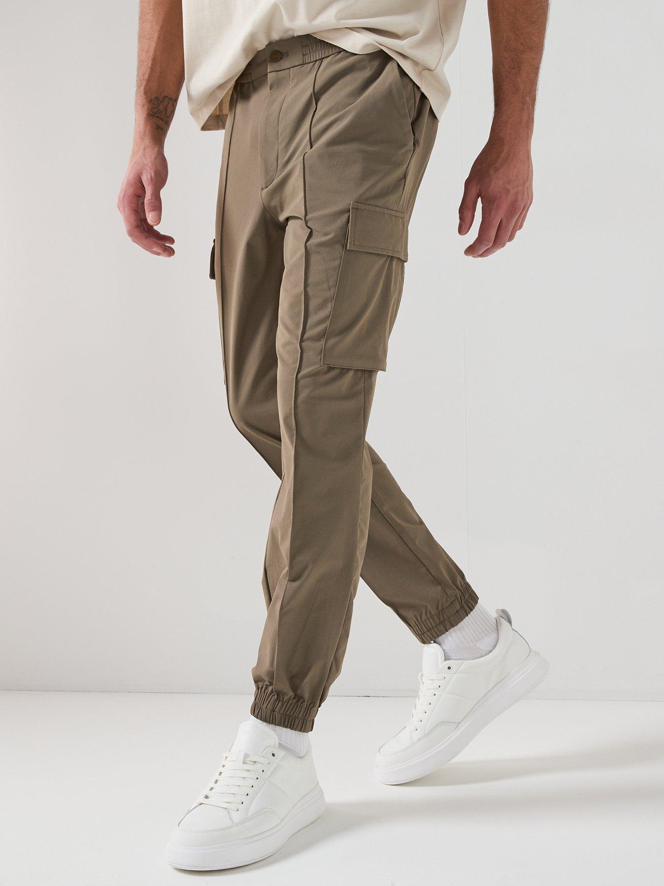 Calvin Klein Tech Dobby Cargo Pants - Beige