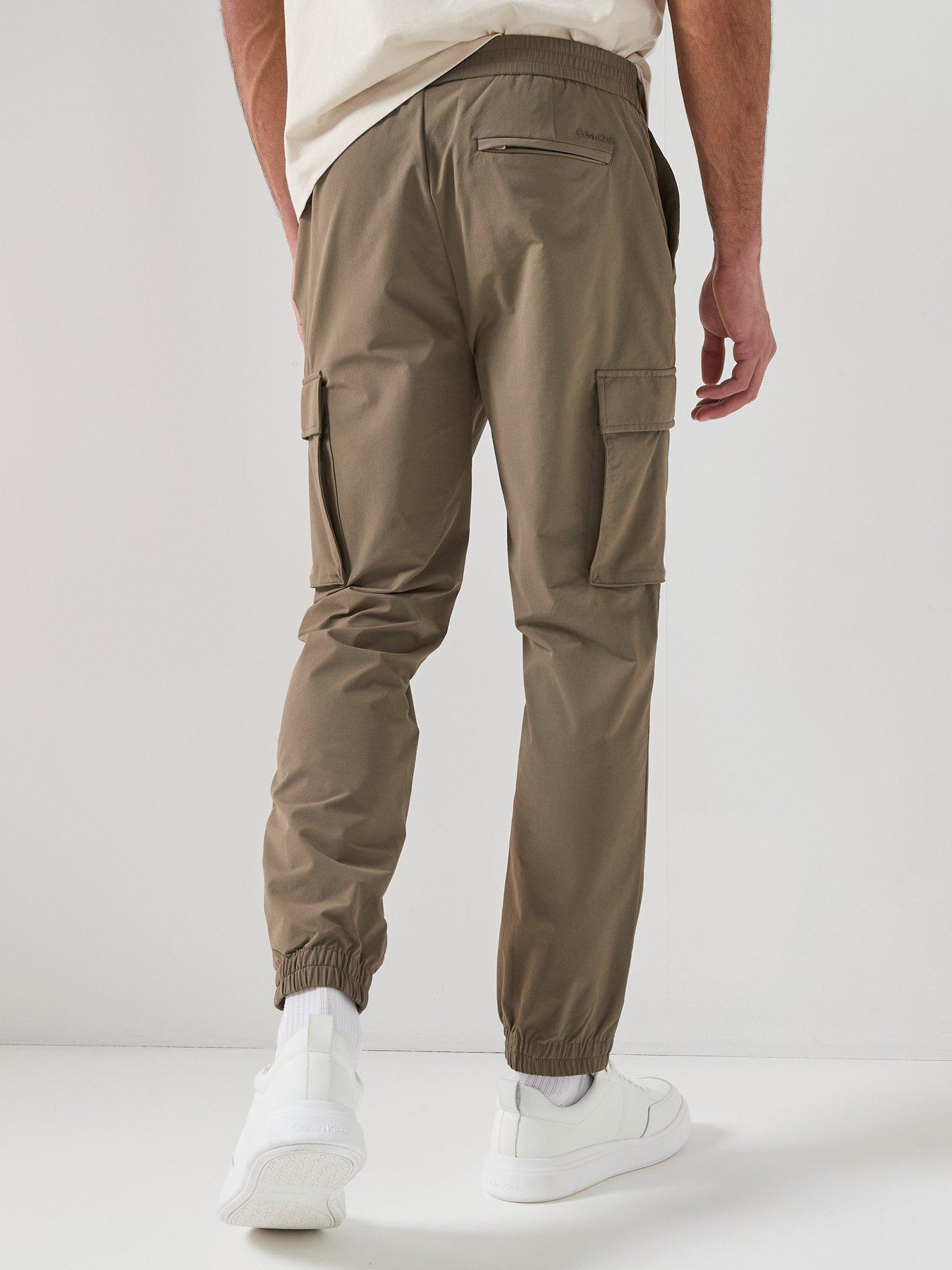 calvin-klein-tech-dobby-cargo-pants-beigestillFront