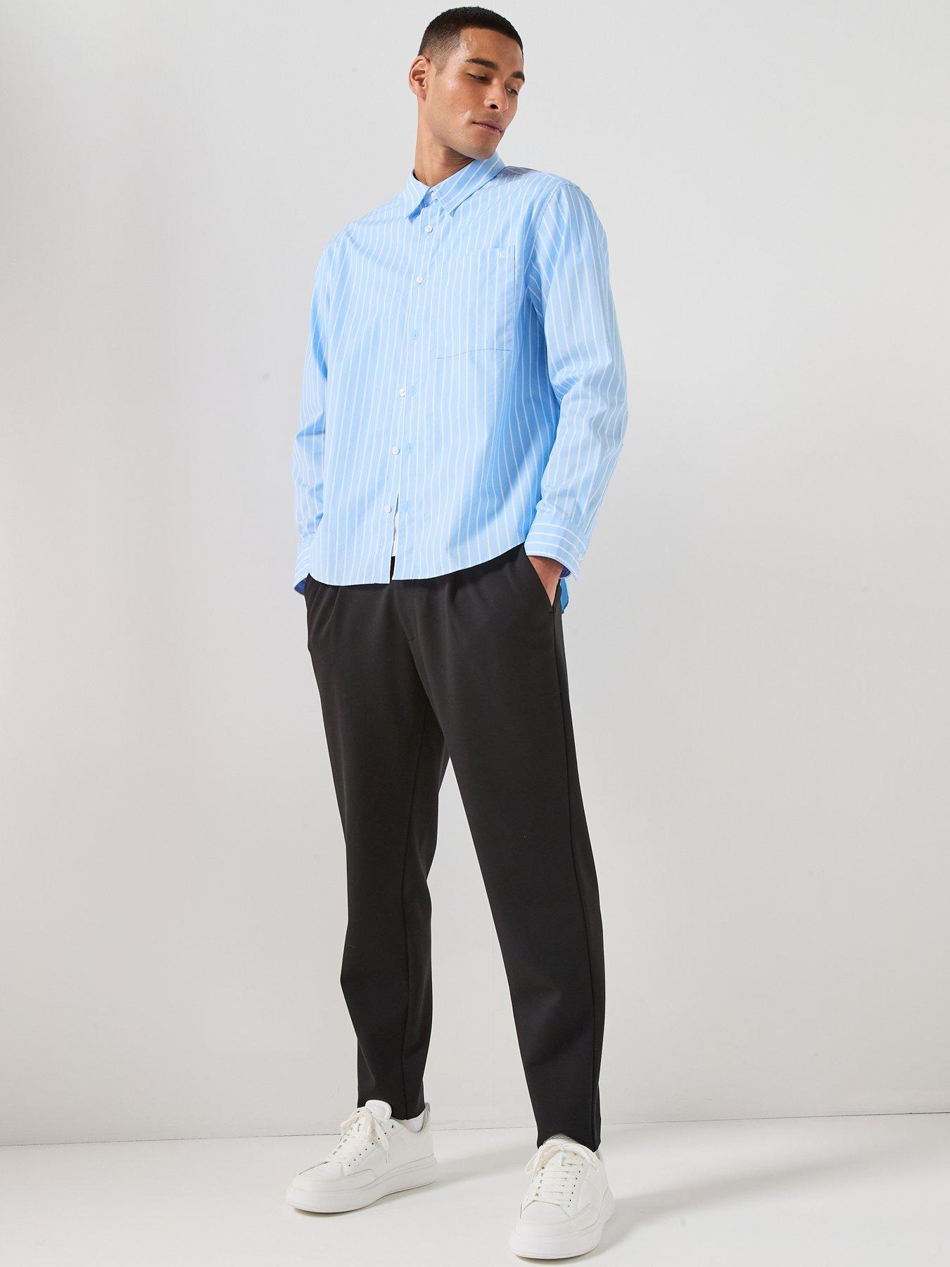 calvin-klein-tapered-tech-knit-pleated-joggers-blackdetail