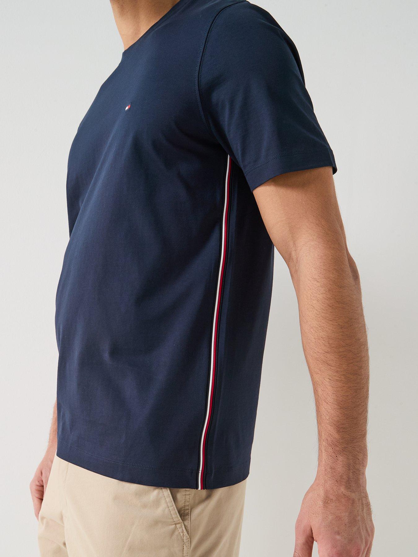tommy-hilfiger-global-stripe-seam-t-shirt-navyoutfit