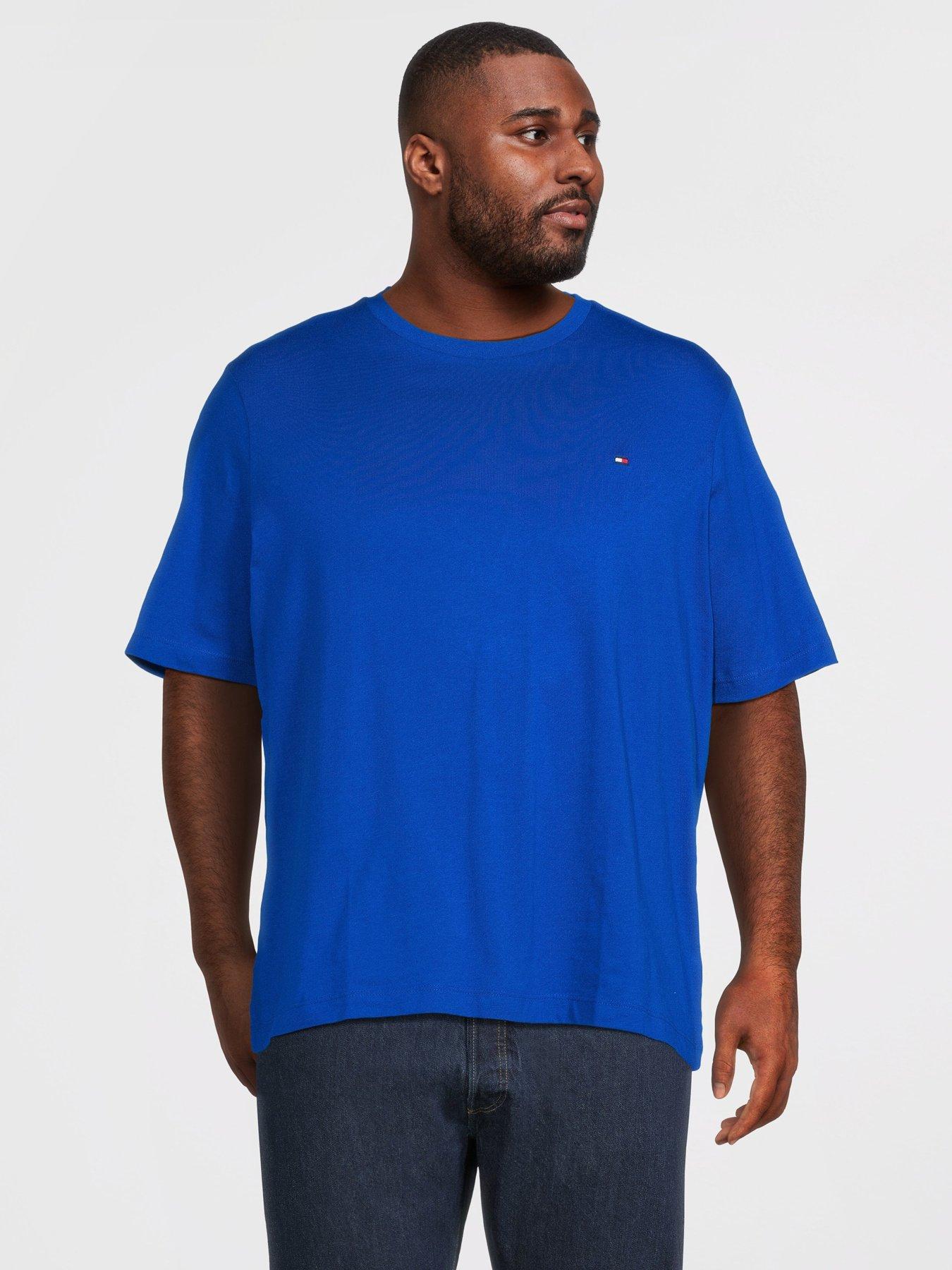 tommy-hilfiger-big-amp-tall-essential-regular-fit-t-shirt-bluefront