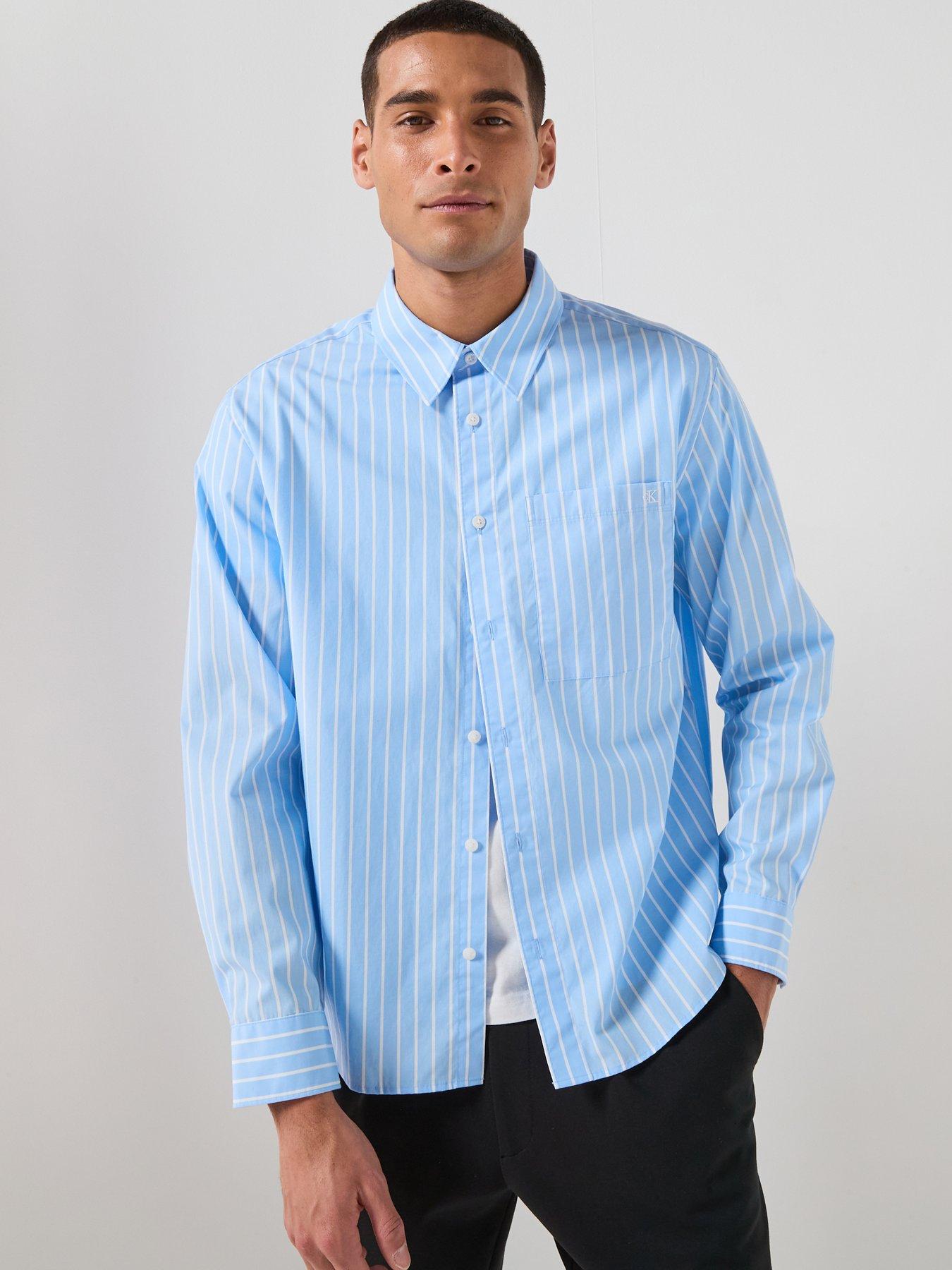 calvin-klein-washed-stripe-poplin-shirt-light-bluefront