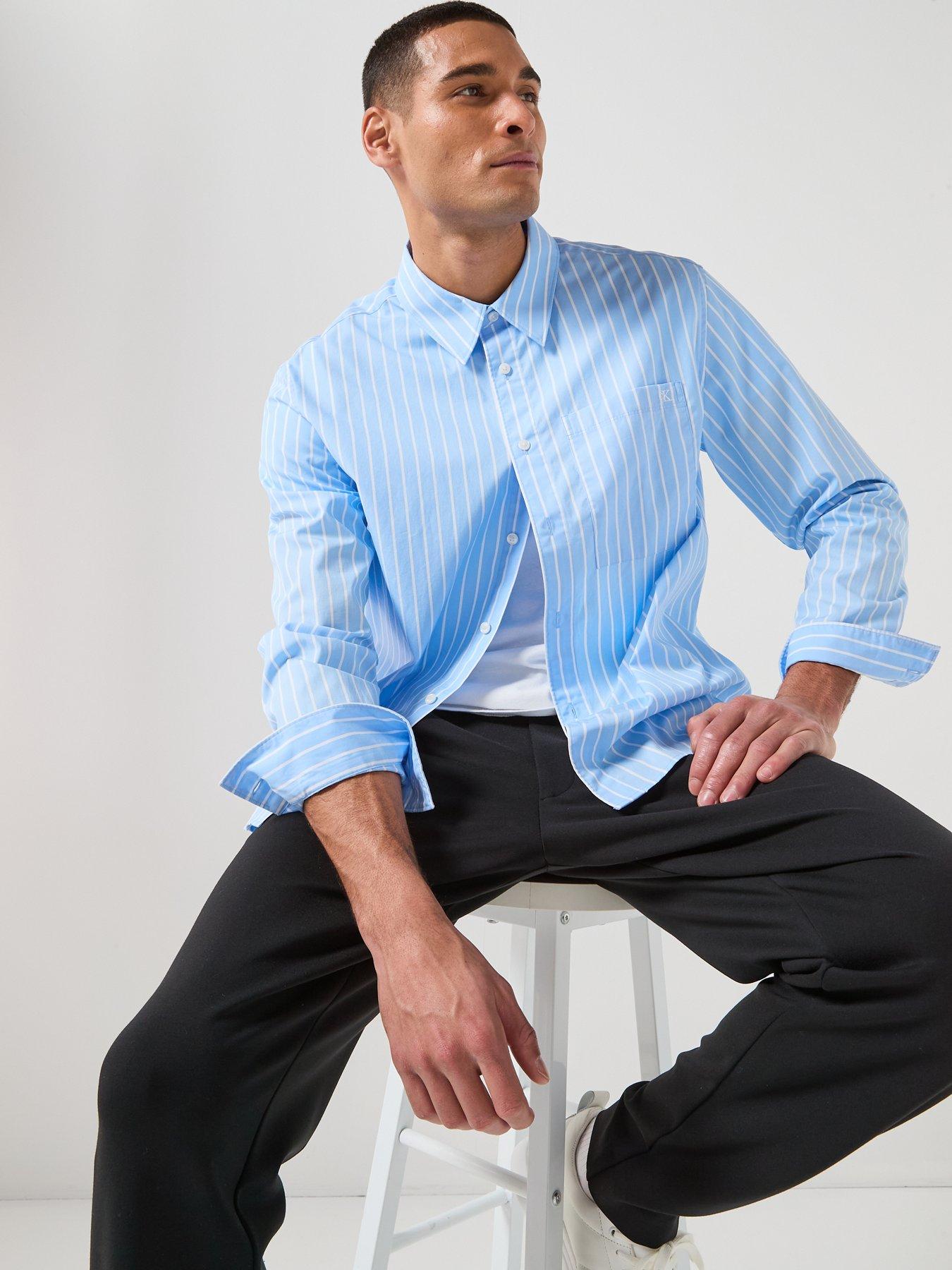 calvin-klein-washed-stripe-poplin-shirt-light-blueoutfit