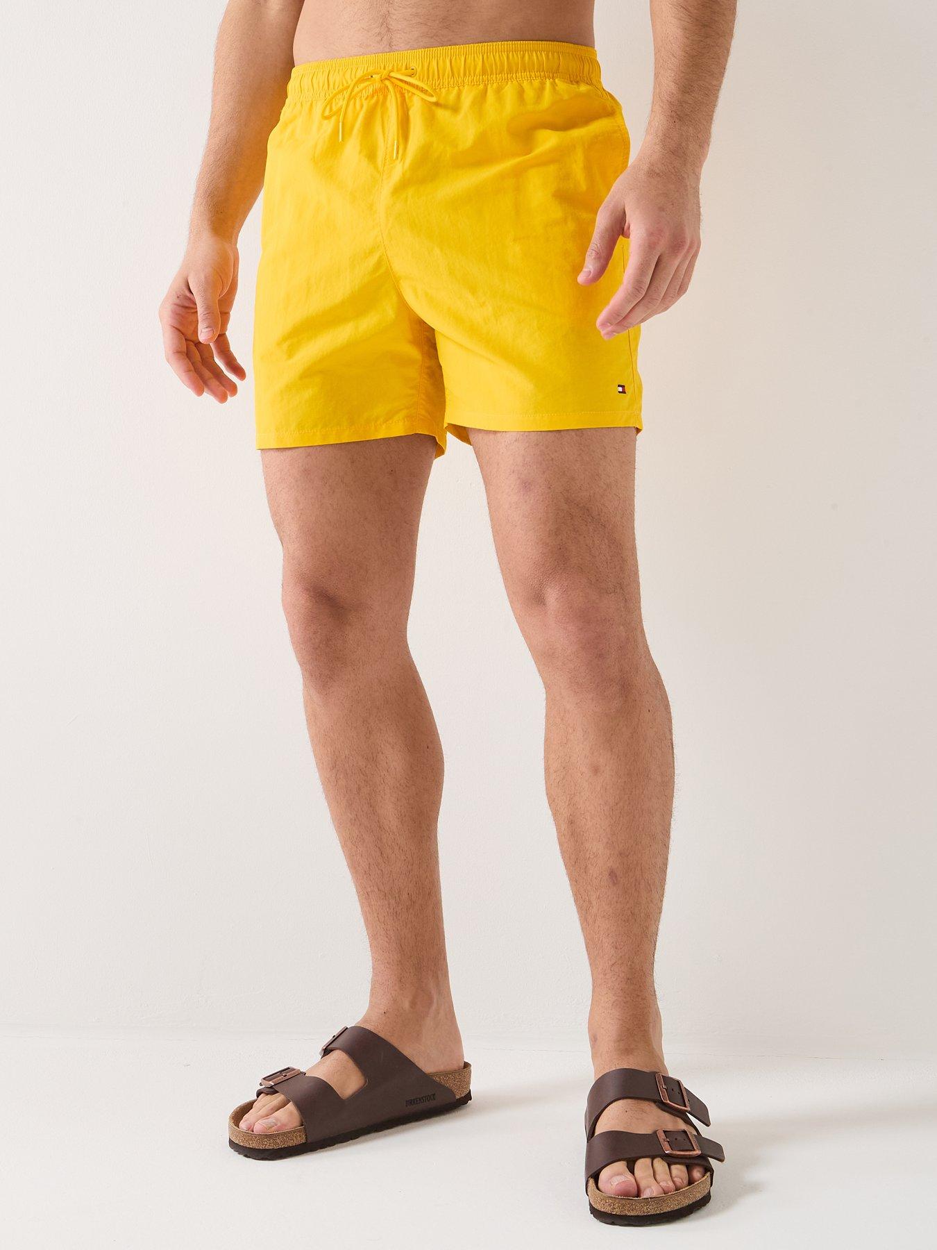 tommy-hilfiger-essential-small-flag-medium-swim-shorts-yellowfront