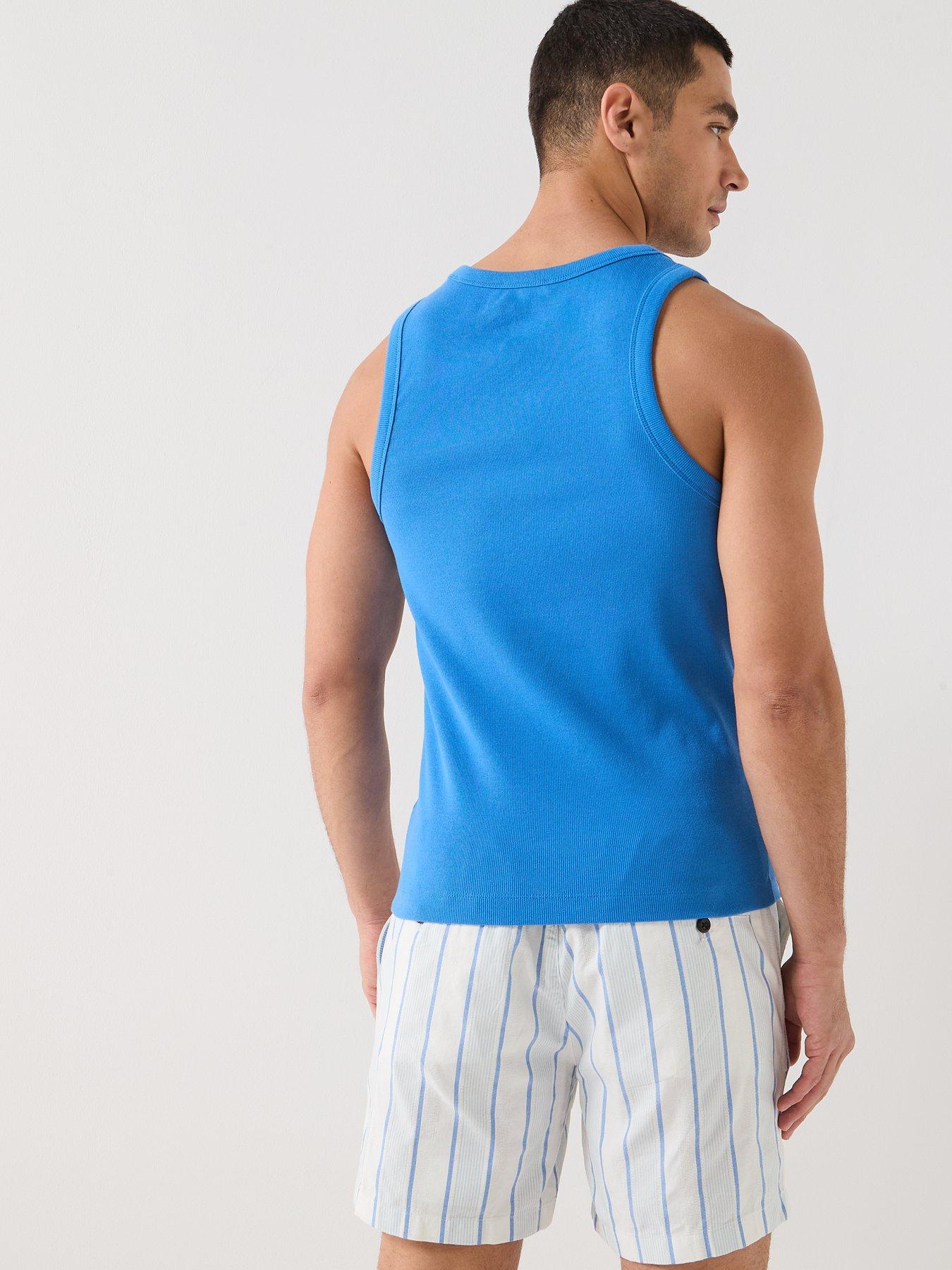 tommy-hilfiger-mono-script-logo-rib-vest-bluestillFront