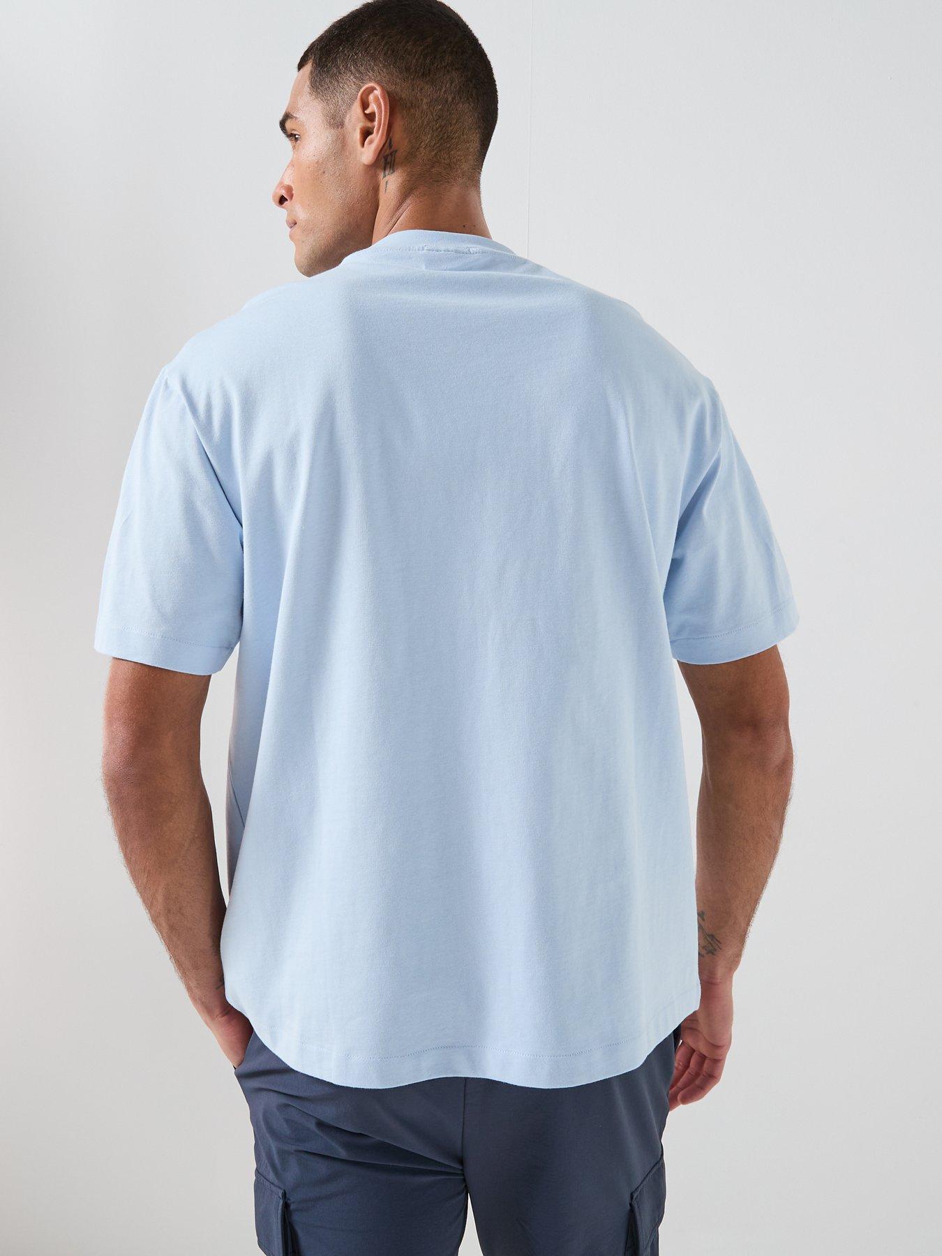 Image 2 of 6 of Calvin Klein Relaxed Fit Central Logo T-Shirt - Blue